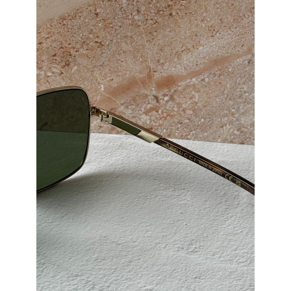 Gucci NEW Gucci GG1289S Gold Metal Aviator Sunglasses $505 Size ONE SIZE - 6 Thumbnail