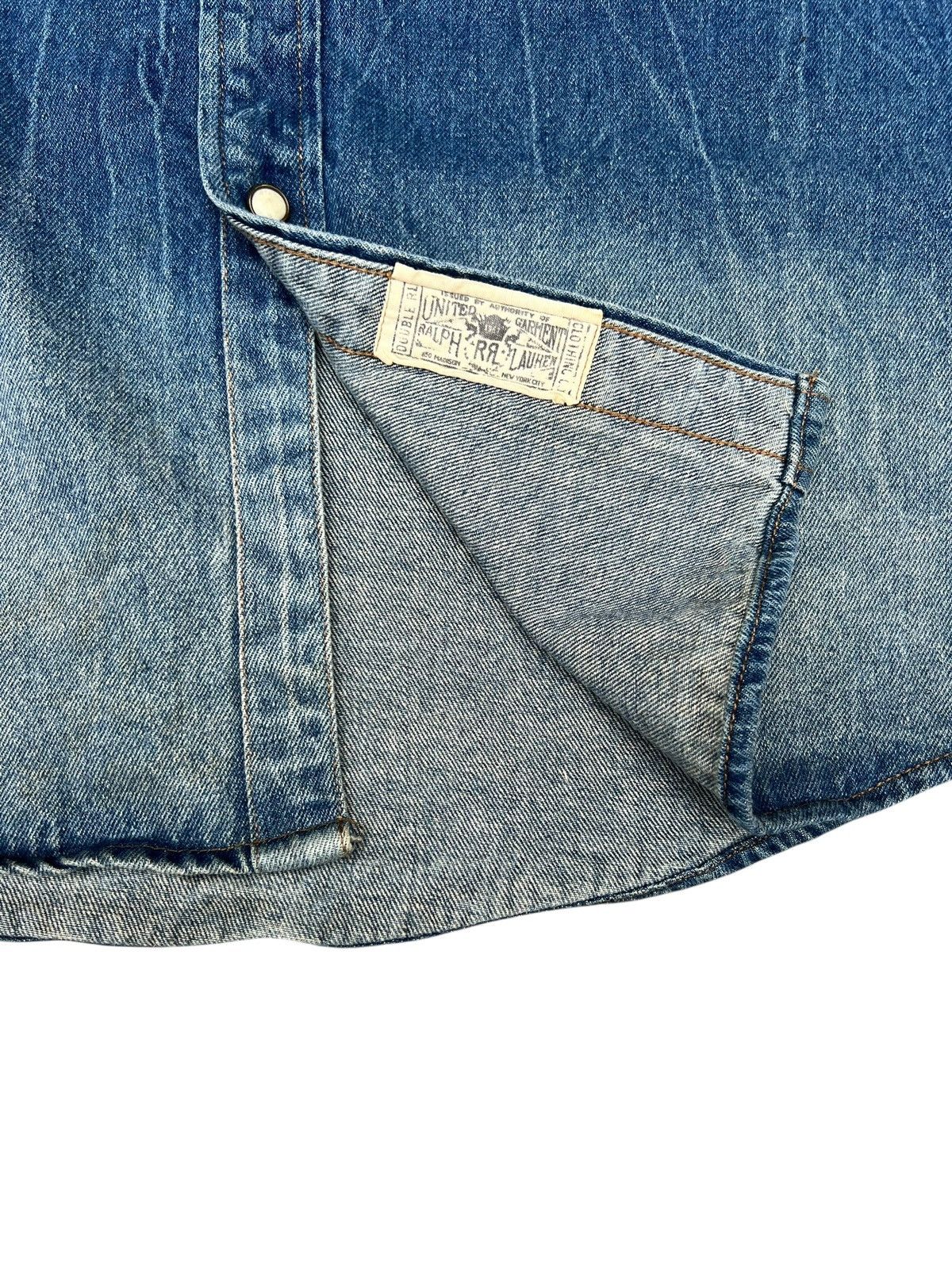 RRL Ralph Lauren RRL Mud Denim Western Shirt Size US L / EU 52-54 / 3 - 11 Thumbnail