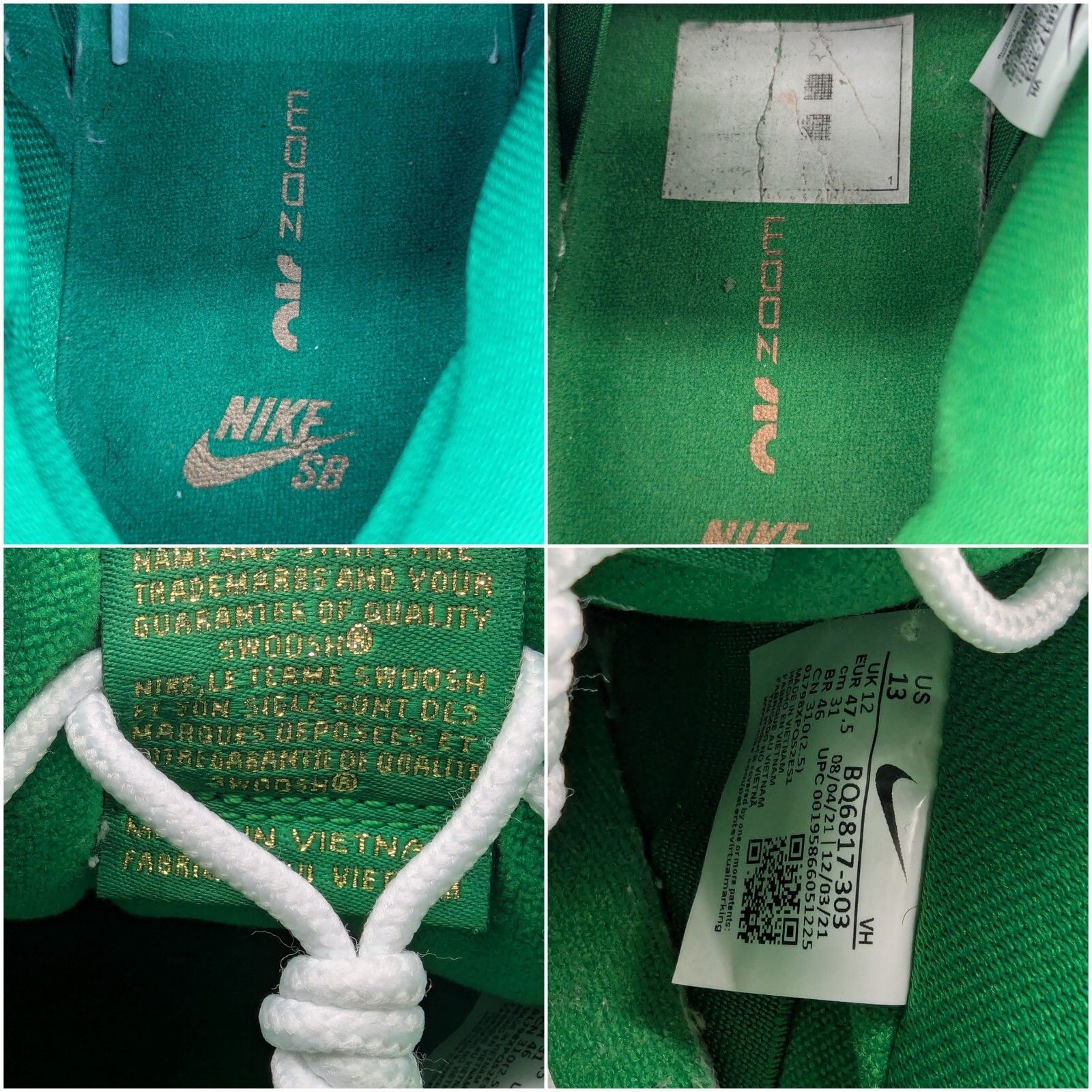 Nike Nike SB Dunk Low St. Patrick's Day Mens 13 Green BQ6817-303 Size US 13 / EU 46 - 8 Thumbnail