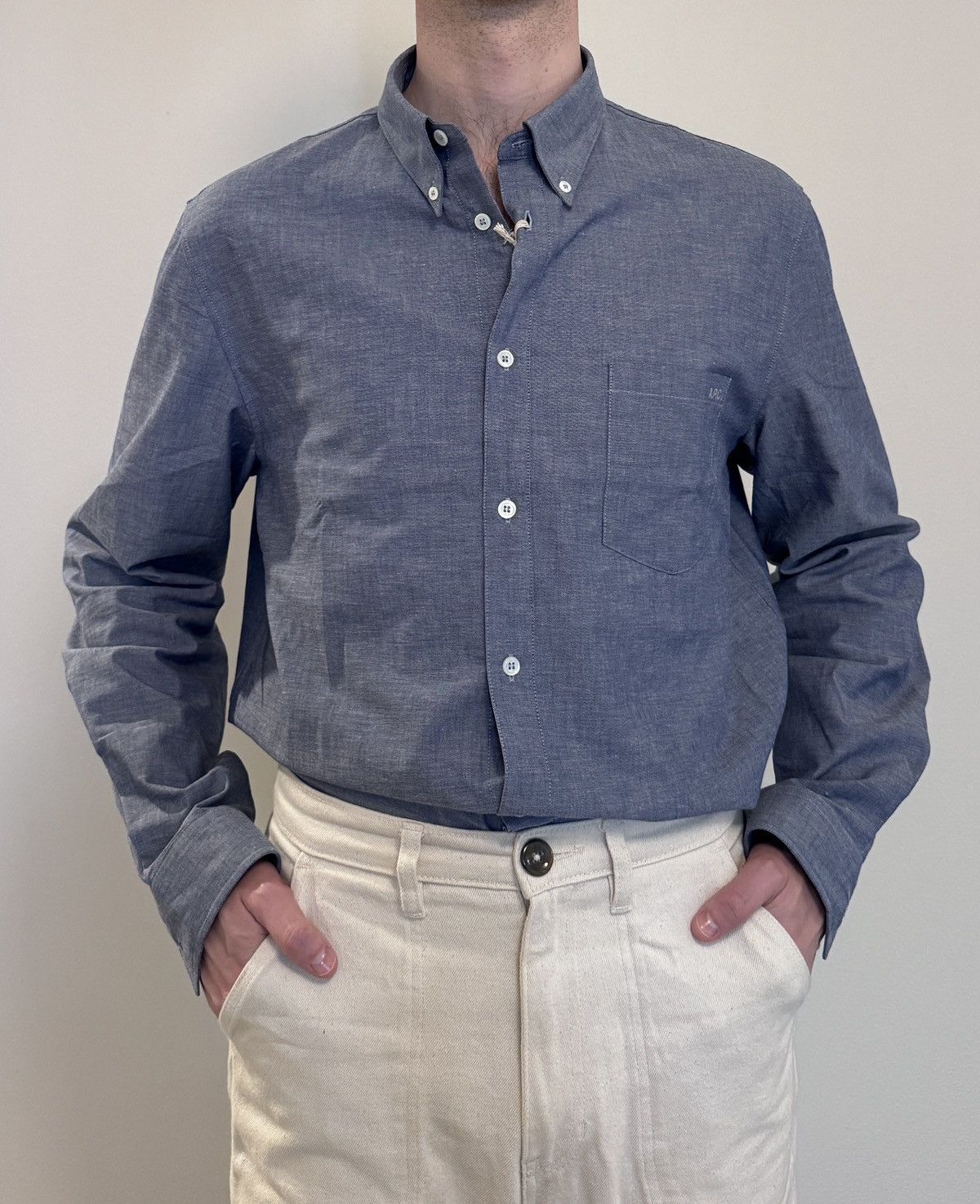 A.P.C. A.P.C. Blue Edouard Shirt Size US L / EU 52-54 / 3 - 8 Thumbnail