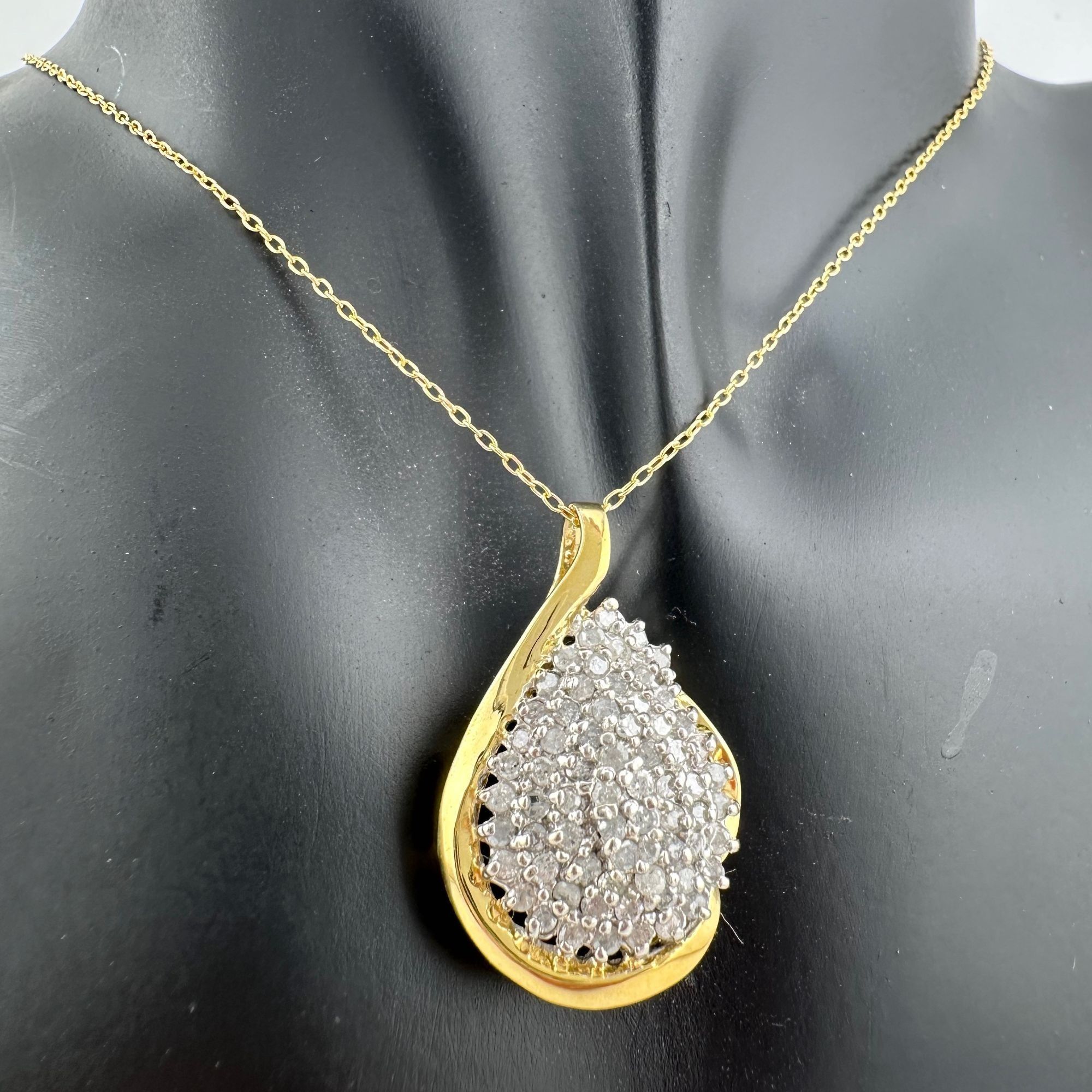 Other Stunning Pear cut 1.00 Carat Natural Diamond Necklace Size ONE SIZE - 4 Thumbnail
