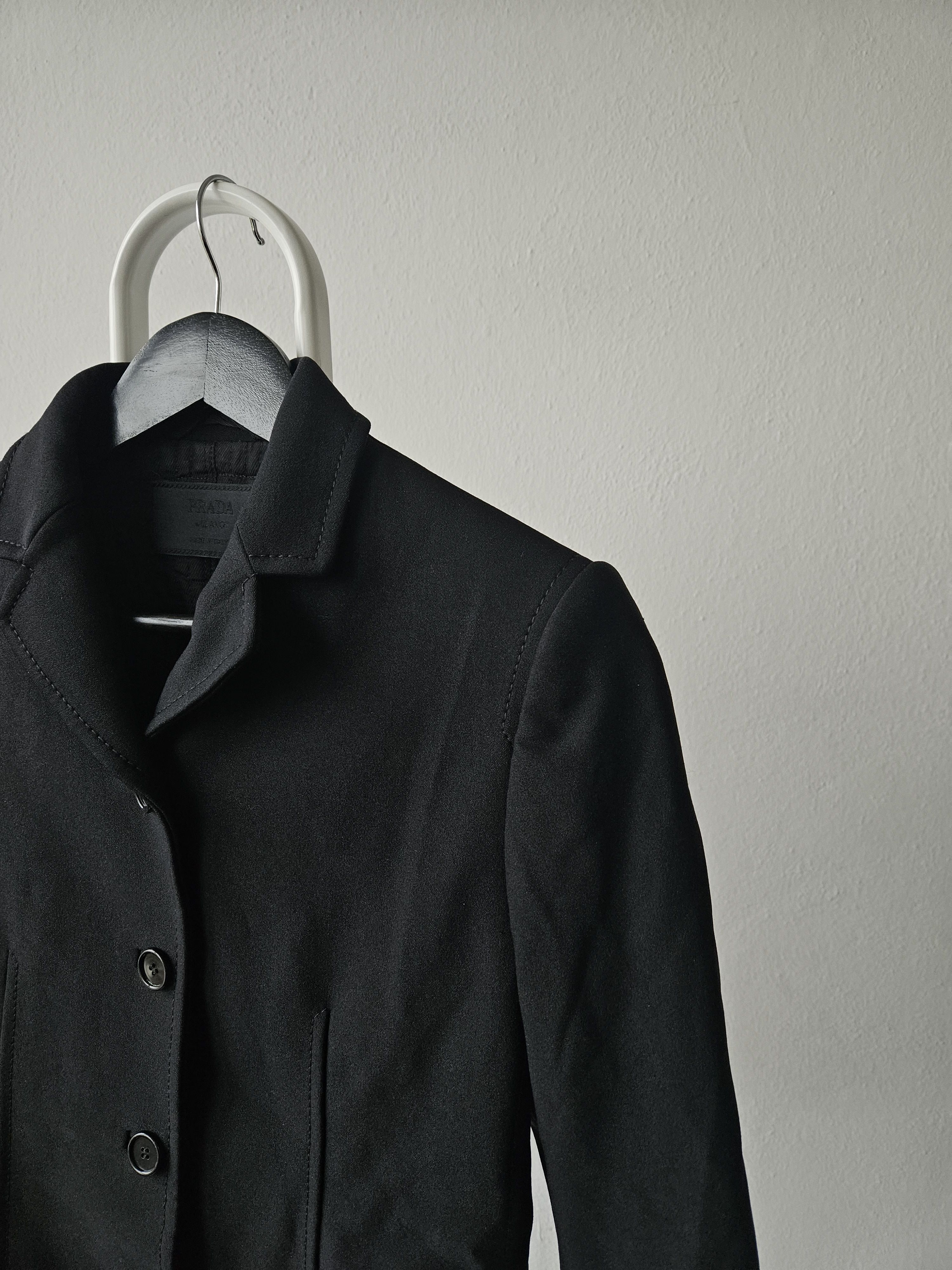 Prada Archive 90s prada nylon blazer jacket with padded shoulders Size S / US 4 / IT 40 - 4 Thumbnail