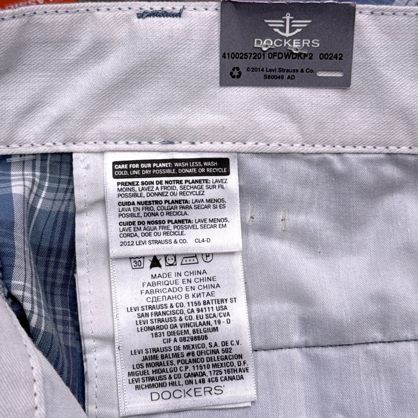 Dockers Dockers Bermuda Short Mens 38 Blue Plaid Pacific Collection Classic Fit New Size US 38 / EU 54 - 5 Thumbnail