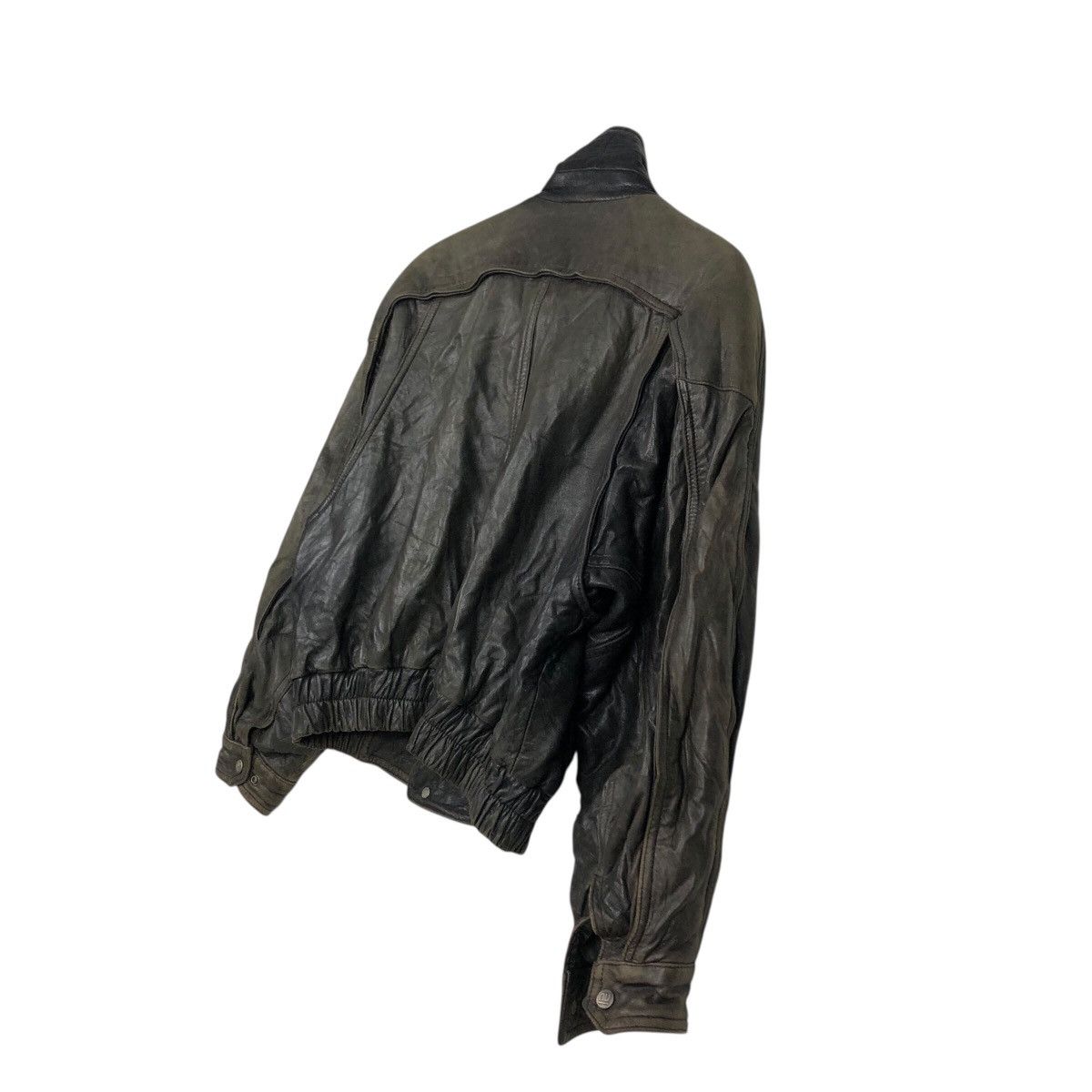 Japanese Brand Robert Comstock Vintage Black Leather Bomber Jacket Size US M / EU 48-50 / 2 - 11 Thumbnail