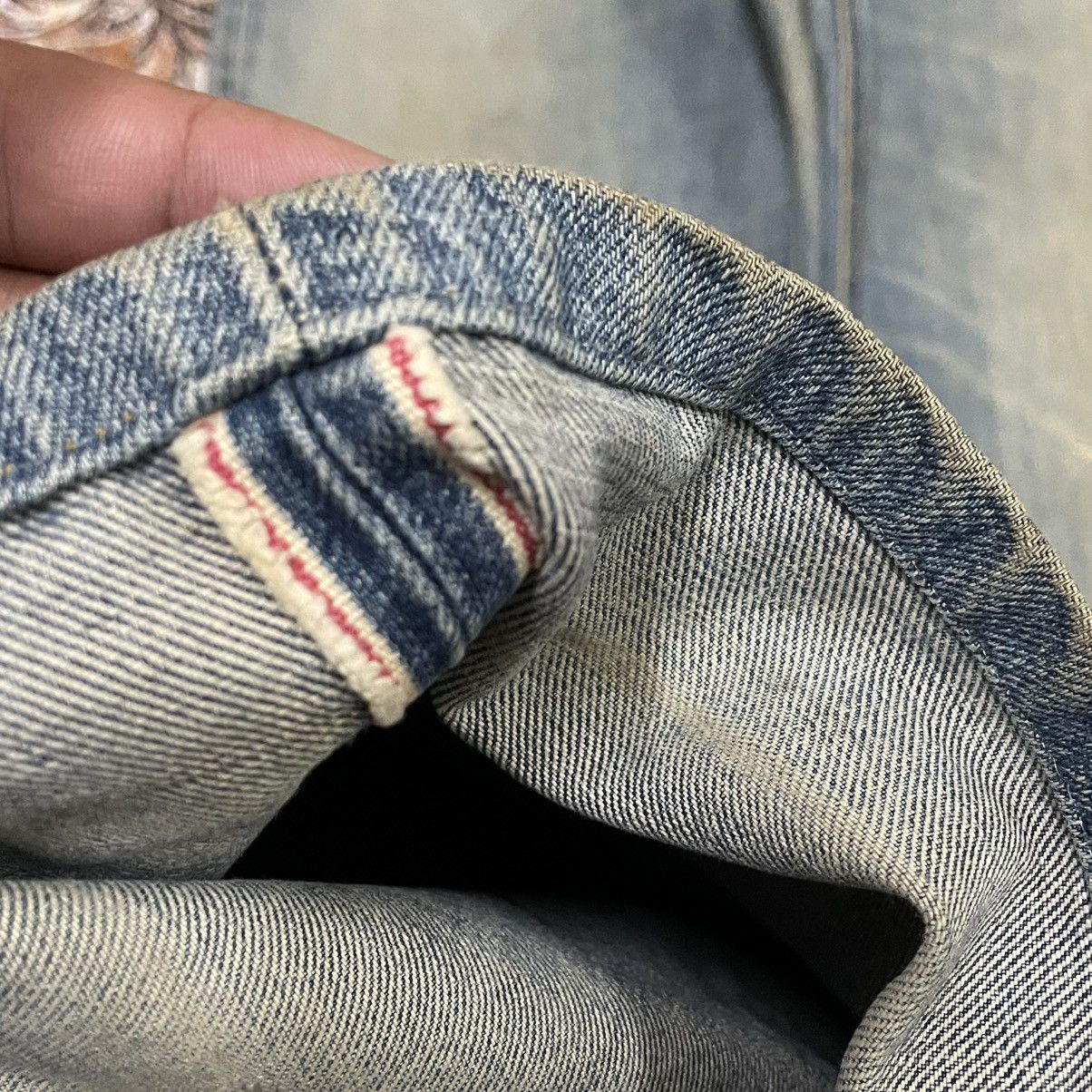 Lee 🔥Vintage Lee Riders Washed Ripped Distress Selvedge Jeans Size US 31 - 15 Thumbnail