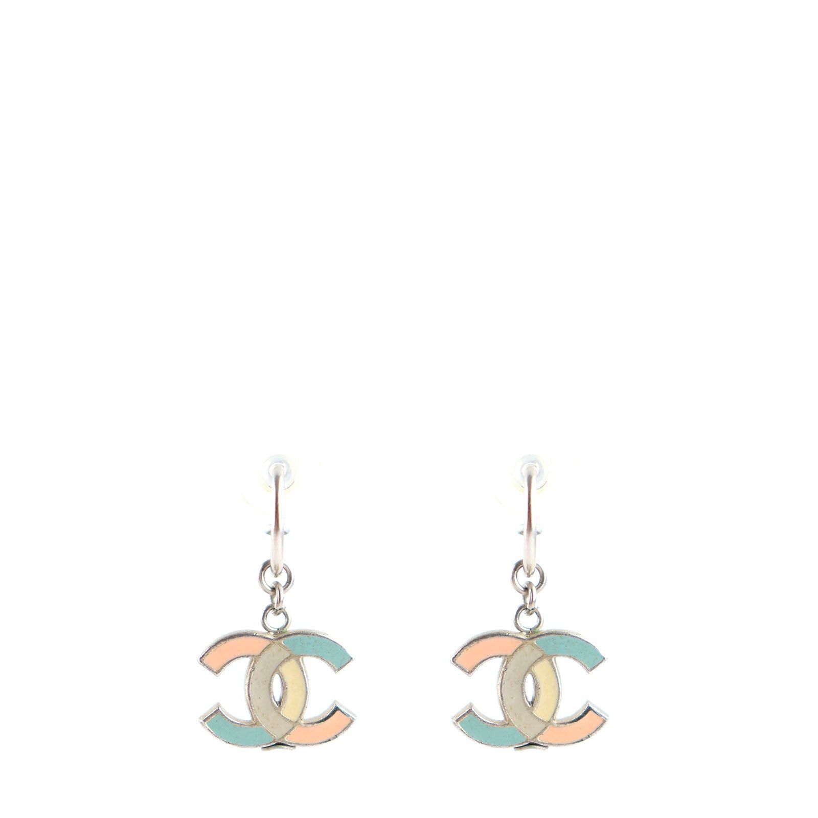 image of Chanel - Colorful Cc Earrings, Women's
