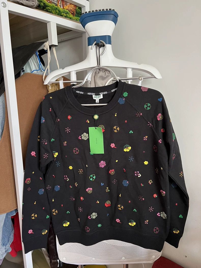 Kenzo KENZO Black round neck hoodie Size M / US 6-8 / IT 42-44 - 1 Thumbnail