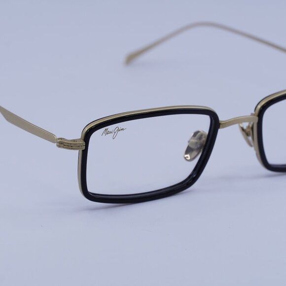 Maui Jim Maui Jim MJO2421 16B Eyeglasses Black/Gold 49mm Rectangle Size ONE SIZE - 2 Thumbnail