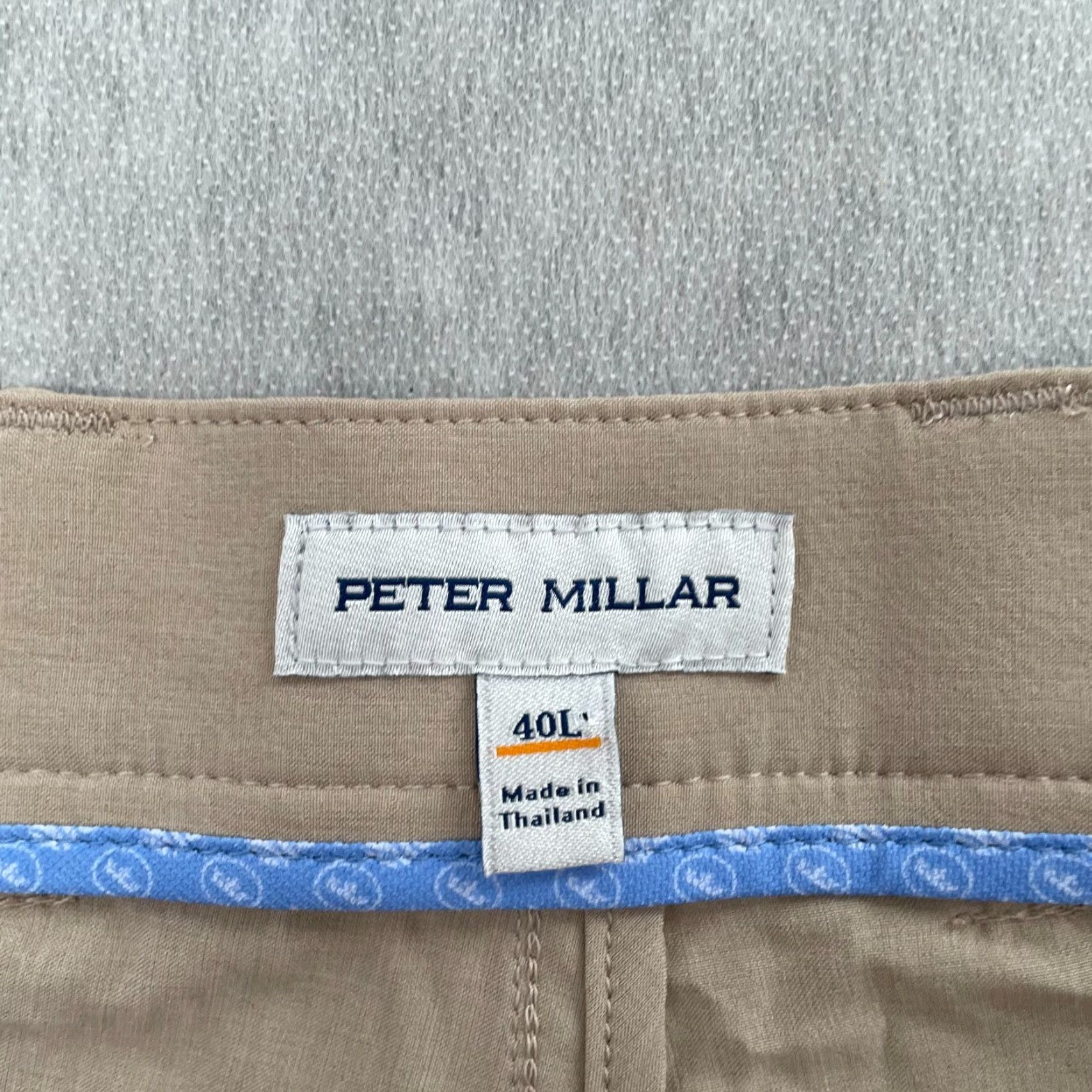 Peter Millar Peter Millar Shorts Mens 40 Tan Long Crown Sport Performance Short Flat Front Pockets Chino Be​ige NEW Size US 40 / EU 56 - 6 Thumbnail