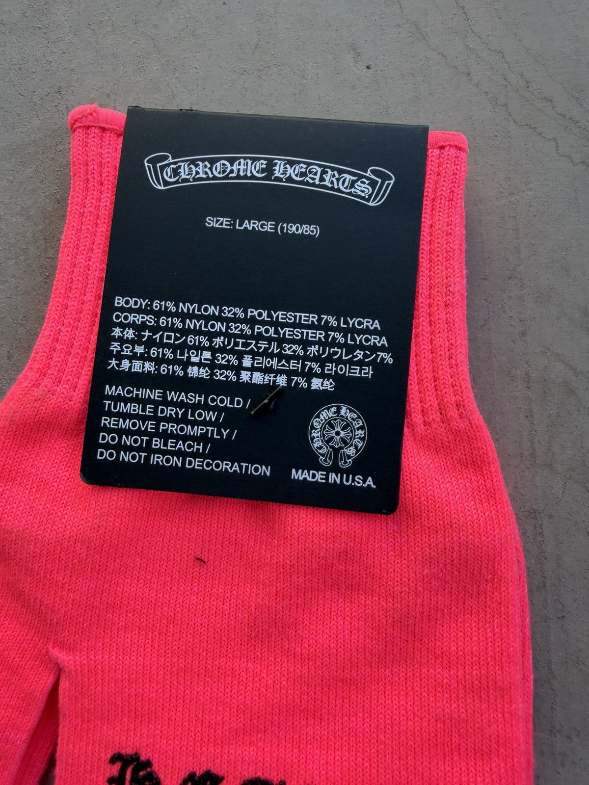 Chrome Hearts Chrome Hearts Pink Checkmate Work Gloves Large NWT Size ONE SIZE - 7 Thumbnail