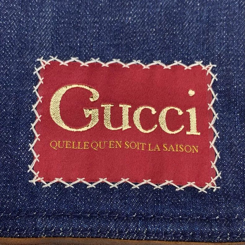 Gucci Gucci Dark blue logo jacquad full printed cotton lapel sin Size US S / EU 44-46 / 1 - 5 Thumbnail