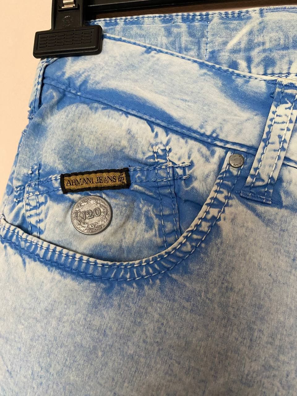 Armani × Vintage 💙 Vintage 90s Armani Jeans Metal Logo Denim Jeans Y2K Style Size 32" / US 10 / IT 46 - 7 Thumbnail