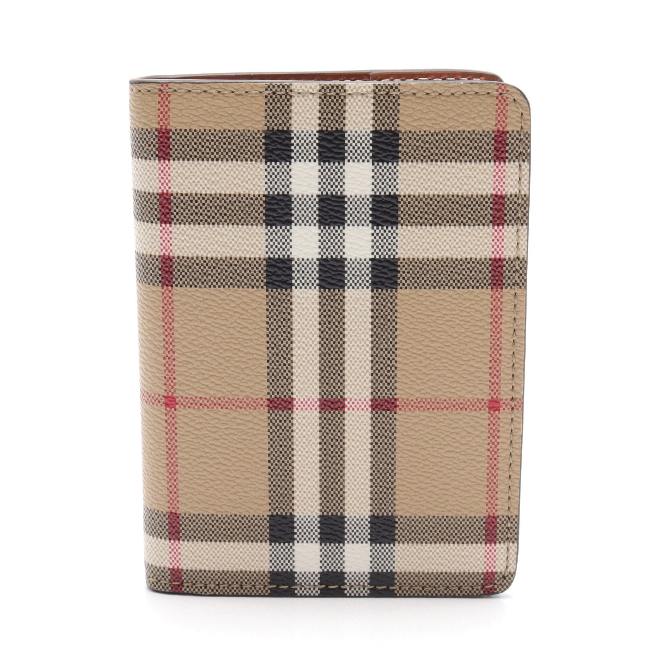 Burberry Burberry Archive Check Passport Case Card Beige Black Multicolor Size ONE SIZE - 1 Thumbnail