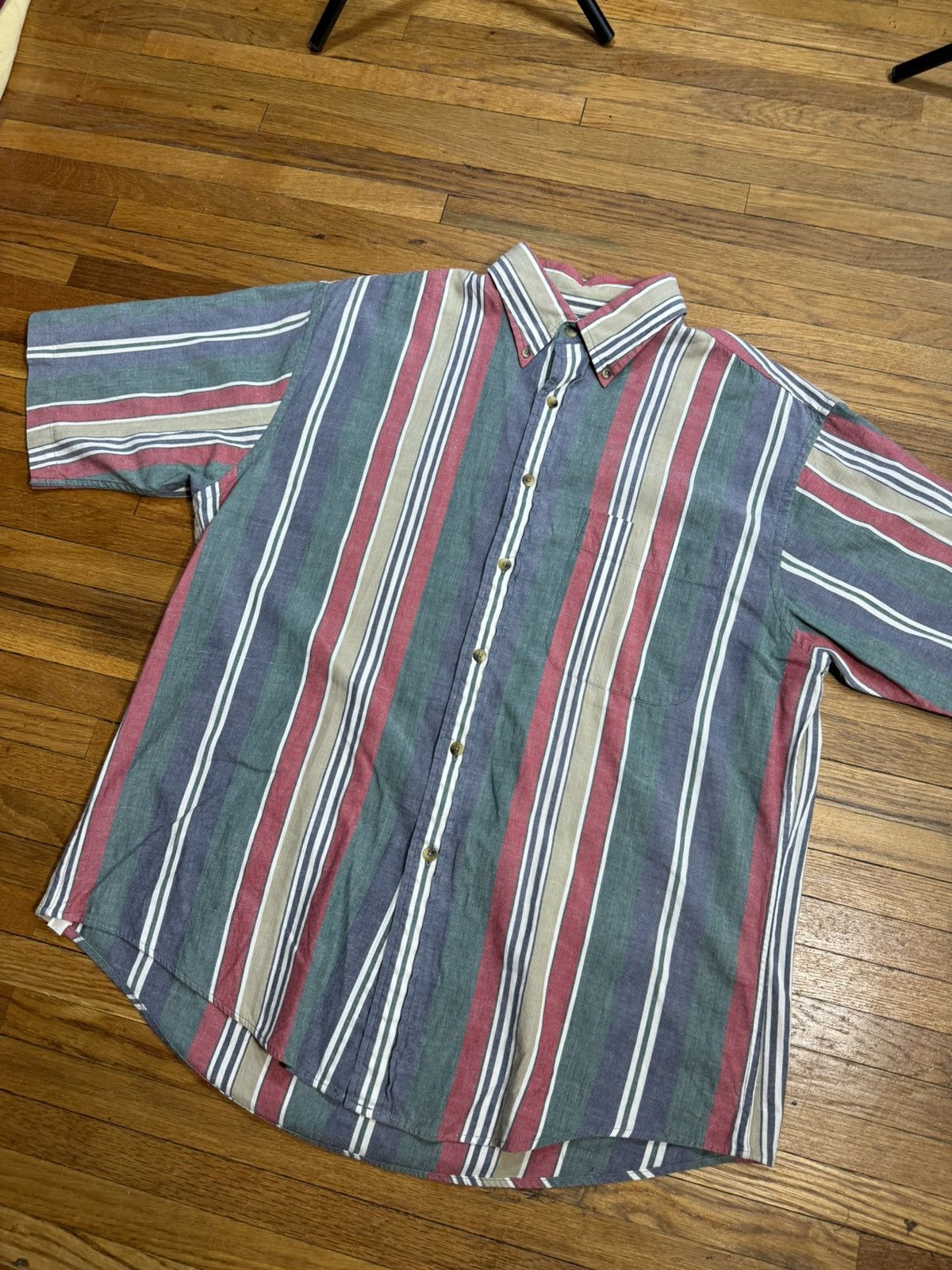 Vintage Vintage Striped Button Up Shirt Size US L / EU 52-54 / 3 - 3 Thumbnail