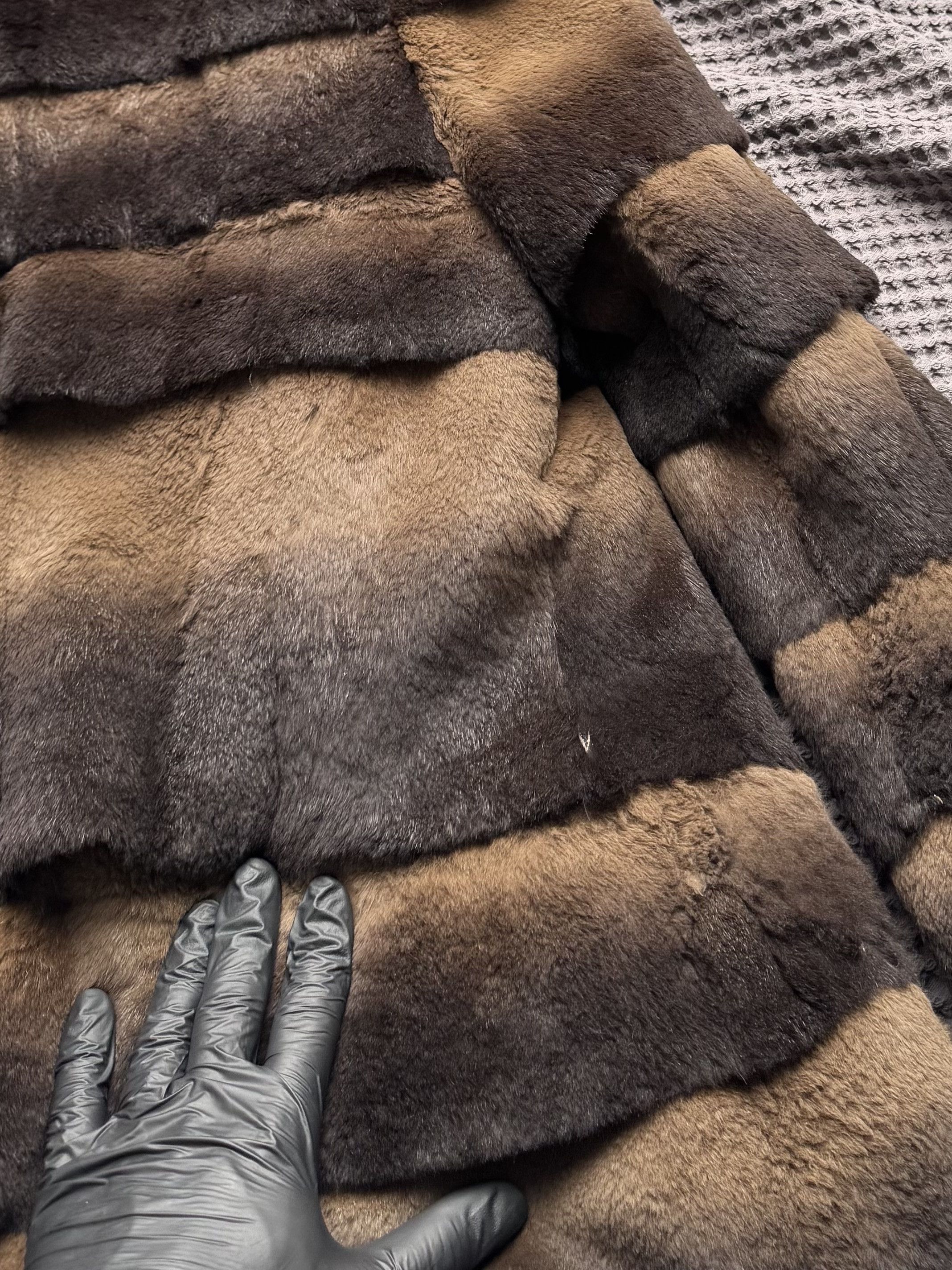 Vintage Vintage Real Fur Long Coat Striped Fur Collar Outerwear Size M / US 6-8 / IT 42-44 - 13 Thumbnail