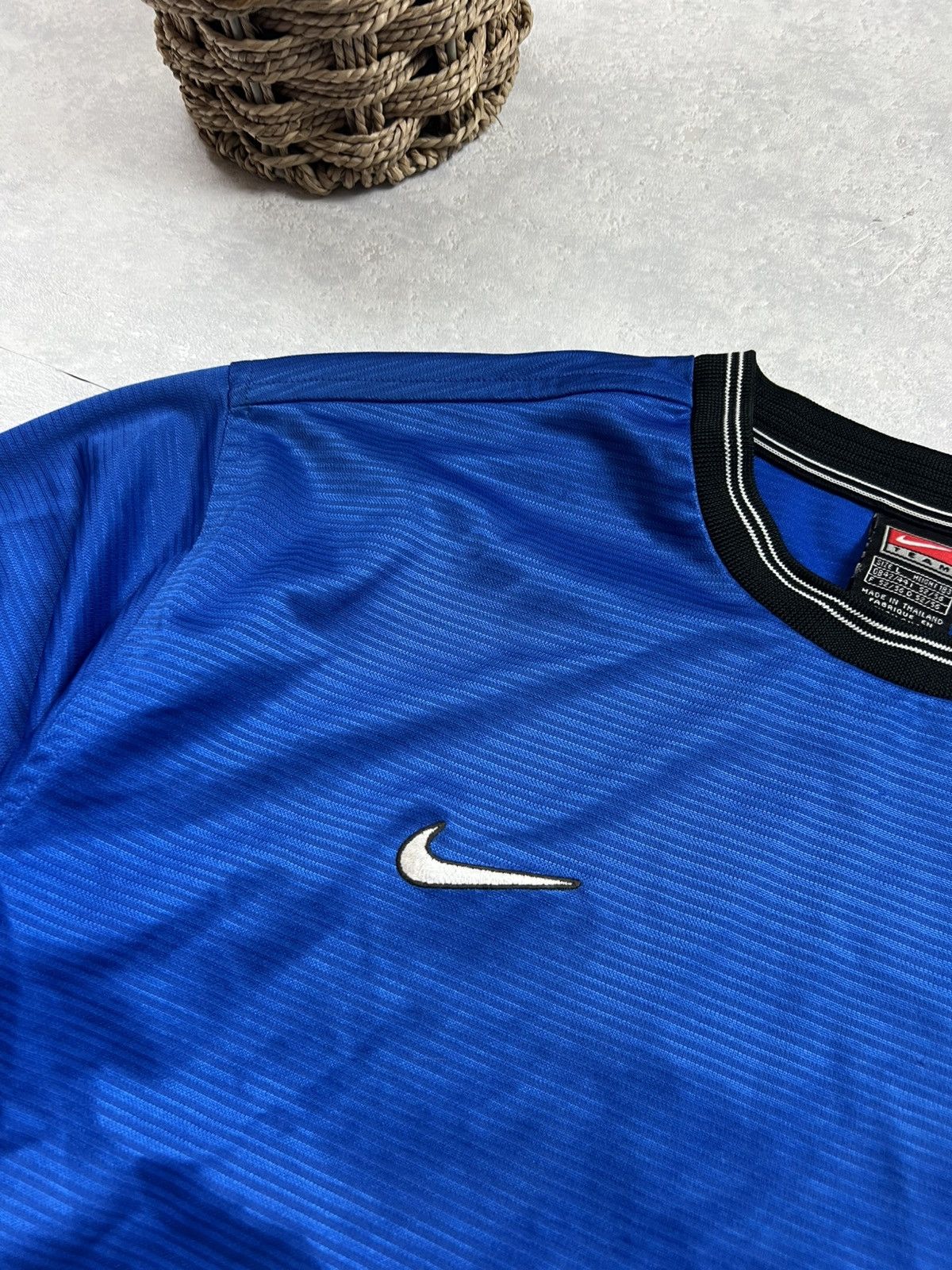 Nike 90s Nike Swoosh Vintage Y2K Soccer Longsleeve Retro Polo Tee Size US L / EU 52-54 / 3 - 4 Thumbnail