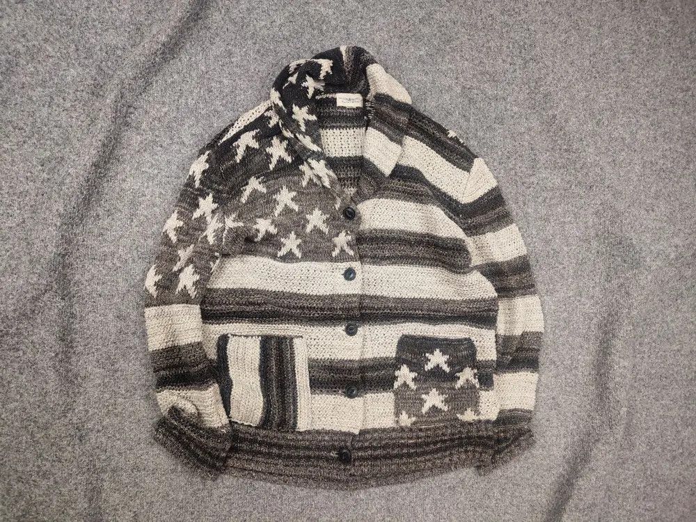 Polo Ralph Lauren Vintage Archive Ralph Lauren Supply Knit USA Flag Cardigan Size US S / EU 44-46 / 1 - 2 Thumbnail