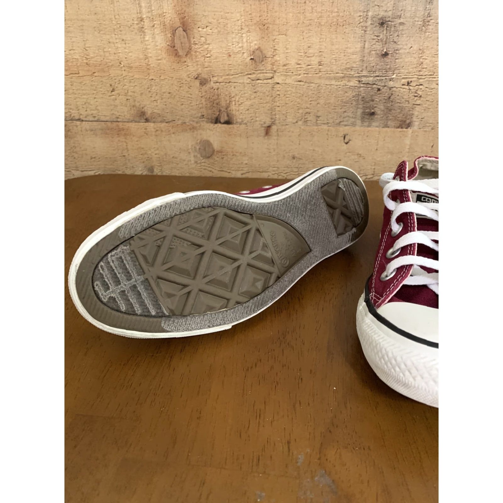 Converse Converse All-Star Sneakers Unisex Adults White US Size 6 USA Chuck Chuck Taylor Converse All Star BurgundyChucks Men’s 4/Women’s 6 Size US 6 / IT 36 - 3 Thumbnail