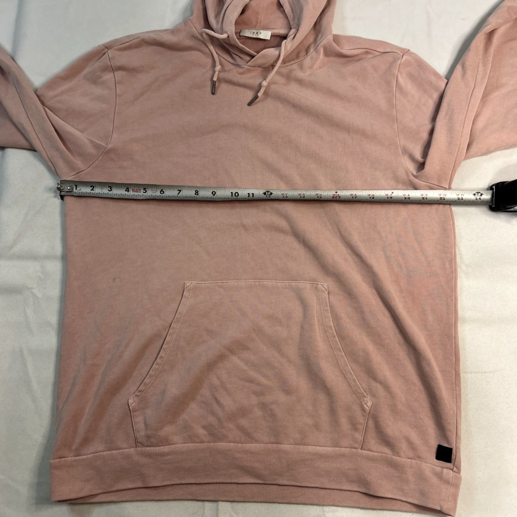IKKS IKKS Men’s Pink Grunge Surfer Cotton Hoodie Jumper XL Pullover Crew Neck Hooded Logo Knit Sweatshirt Ice Pink Cotton All Seasons Mens Regular Edition Size US XL / EU 56 / 4 - 4 Thumbnail