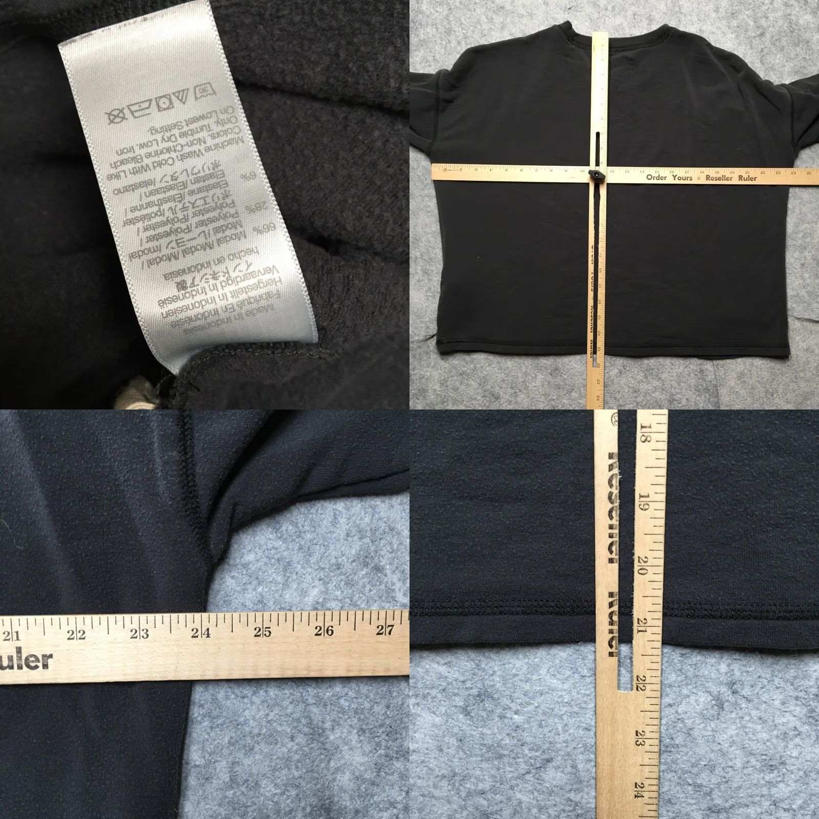 Madewell Madewell MWL Sweatshirt Womens Medium Black Fleece Crewneck Pullover Top Size M / US 6-8 / IT 42-44 - 8 Thumbnail