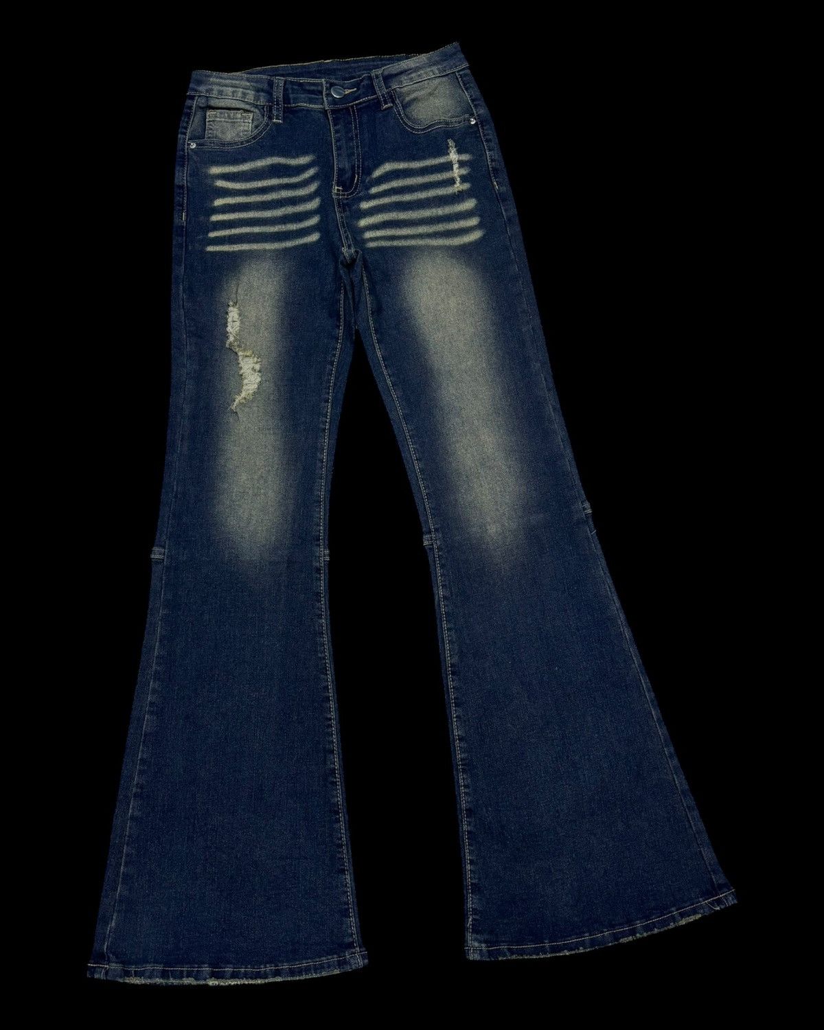 If Six Was Nine × Japanese Brand 💥Flare💥Vintage 90s Style Japanese Denim Jeans Size US 26 / EU 42 - 3 Thumbnail