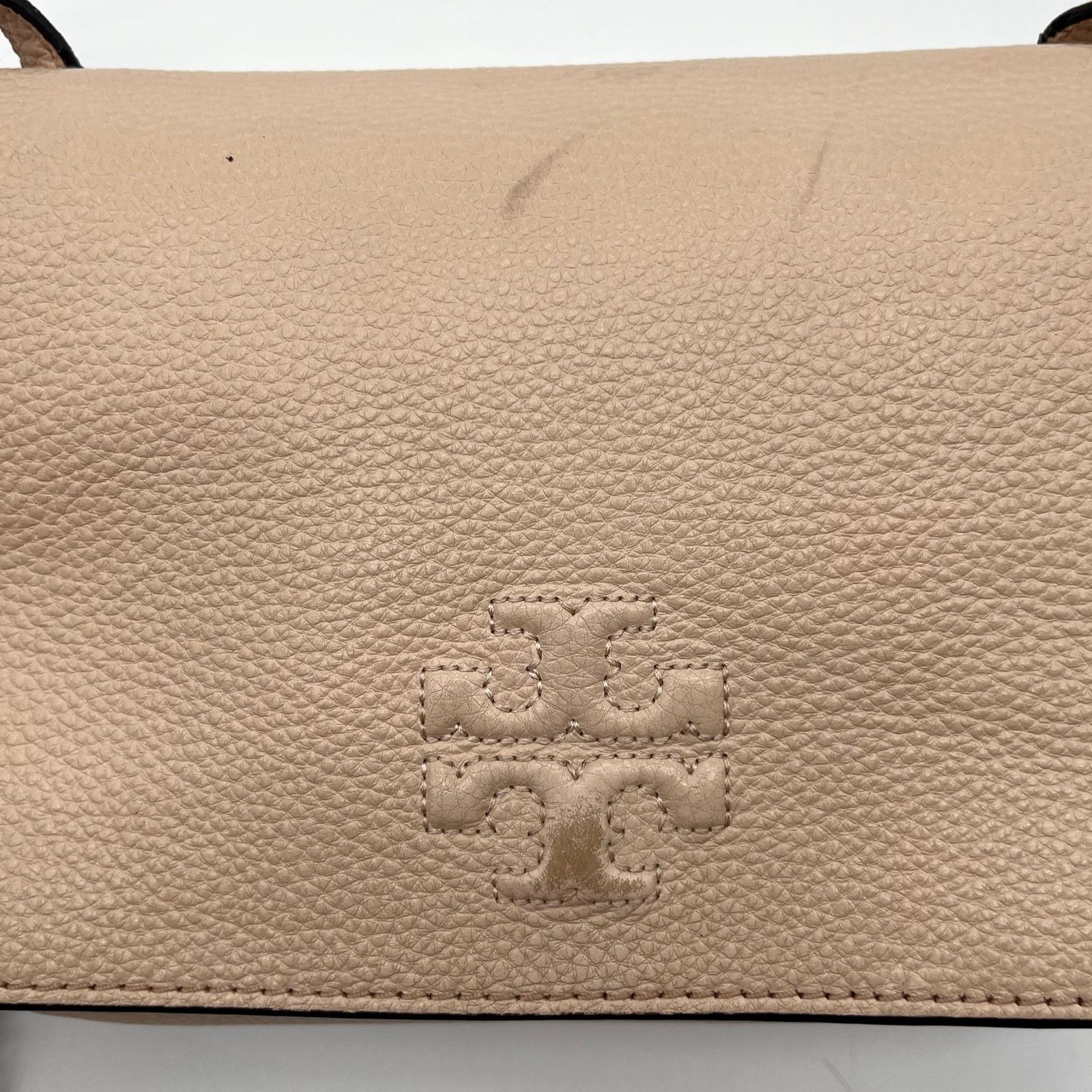 Tory Burch TORY BURCH Leather Thea Crossbody Bag, Beige Light Pink Size ONE SIZE - 9 Thumbnail
