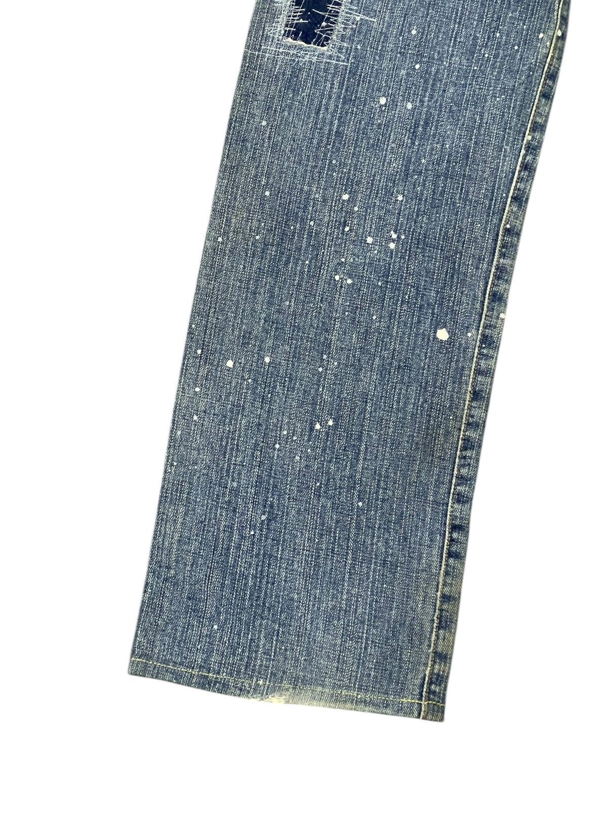 Japanese Brand Patchwork Jeans Global Work Painted Regular 3🟦8 Size US 32 / EU 48 - 11 Thumbnail