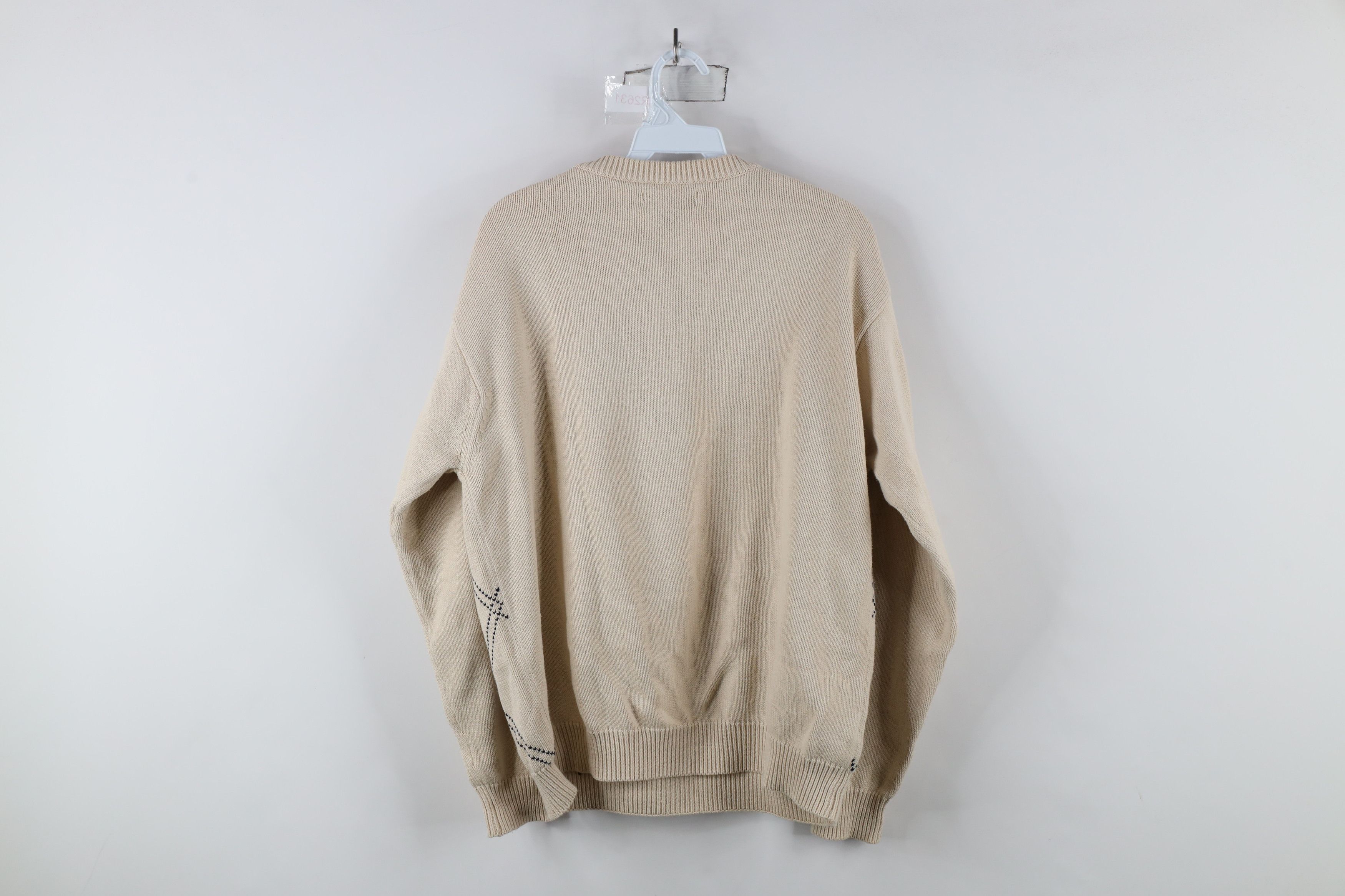Vintage Vintage 90s Streetwear Argyle Cotton Knit Crewneck Sweater Size US M / EU 48-50 / 2 - 7 Thumbnail