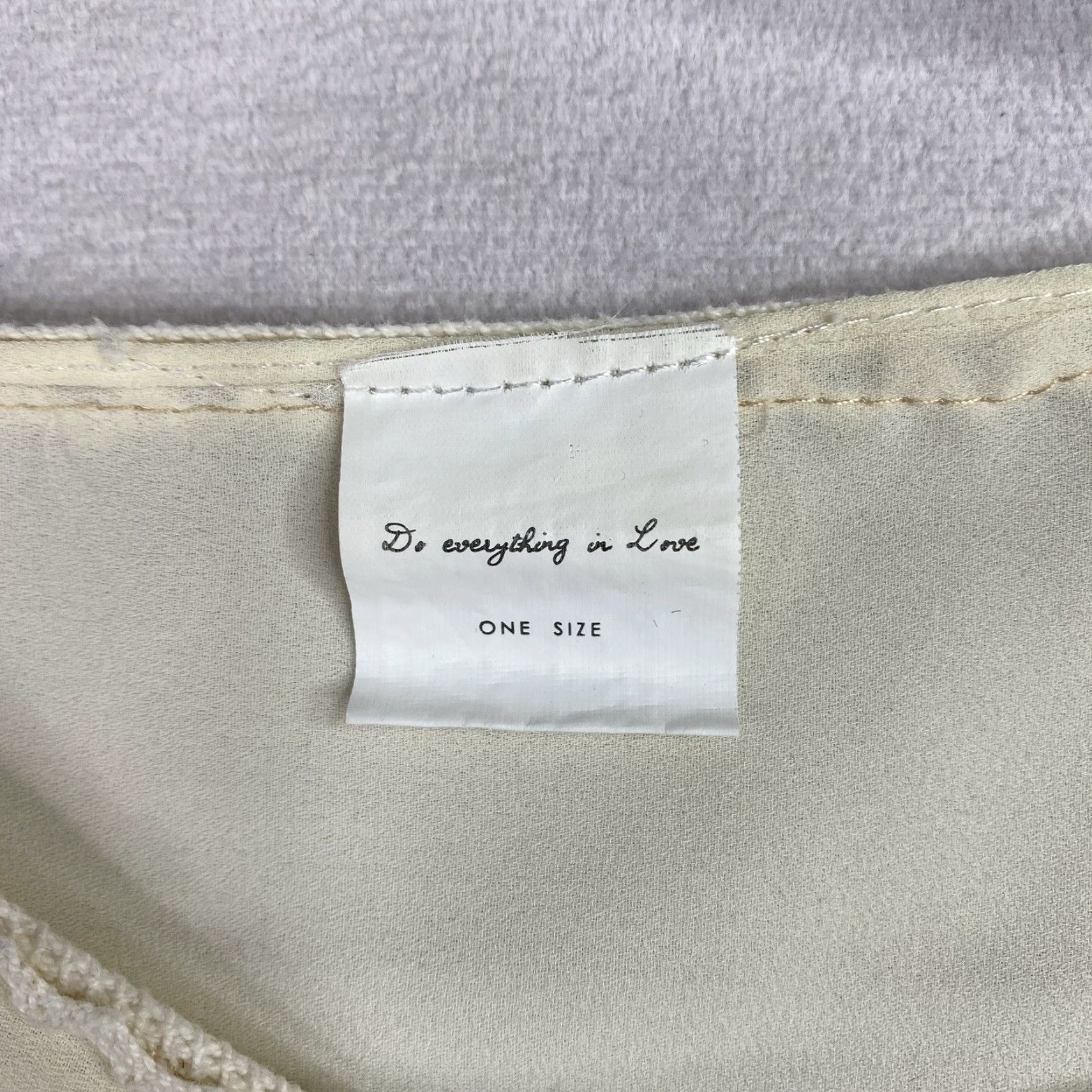 Vintage Do Everything in Love Womens Poncho Top OS Ivory Cut Out Detail Pullover Boho Size ONE SIZE - 6 Thumbnail