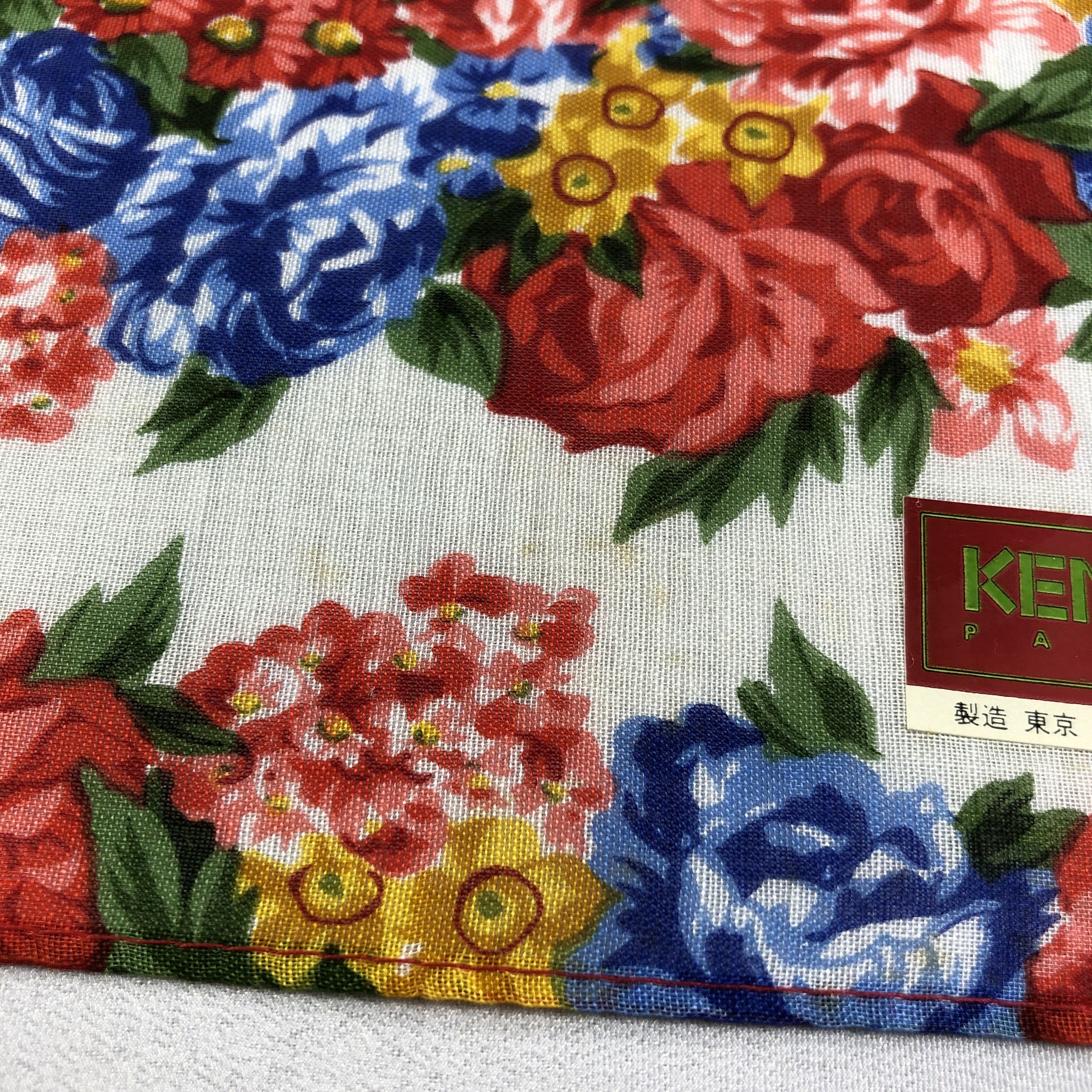 Kenzo Kenzo Floral Handkerchief Neckerchief Bandana H1903 Size ONE SIZE - 6 Thumbnail