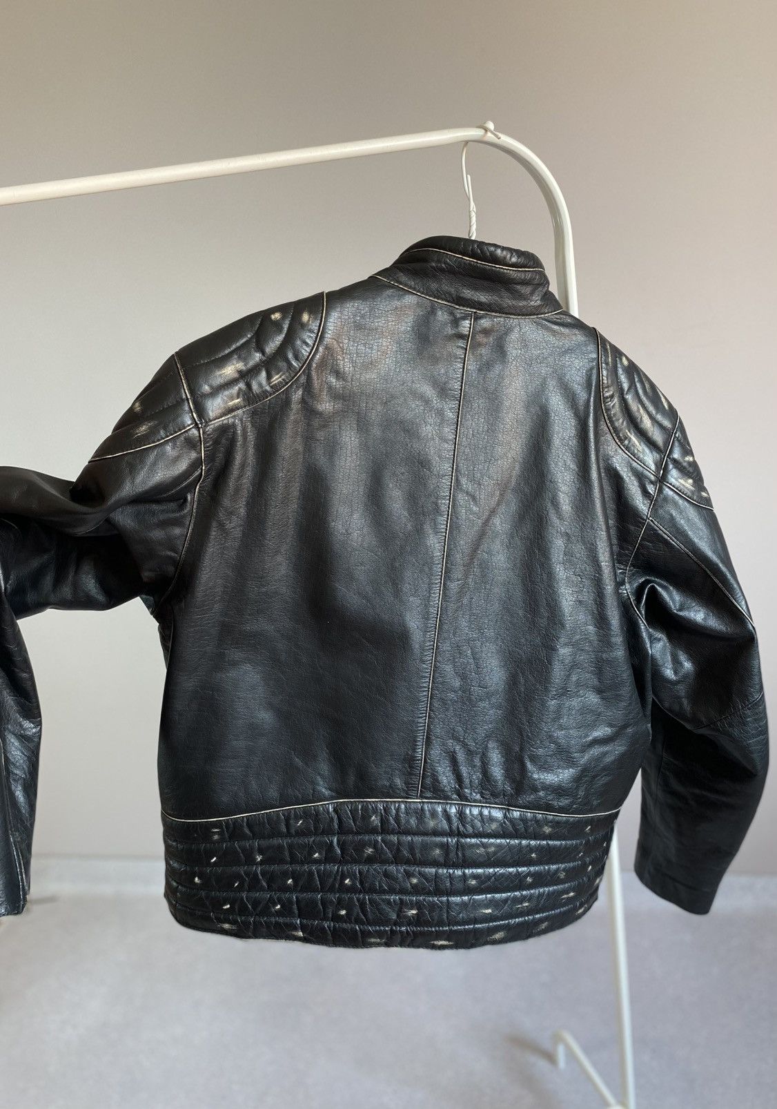 Vintage Buffalo Leather Jacket Distressed Effect Coat Size US XL / EU 56 / 4 - 5 Thumbnail