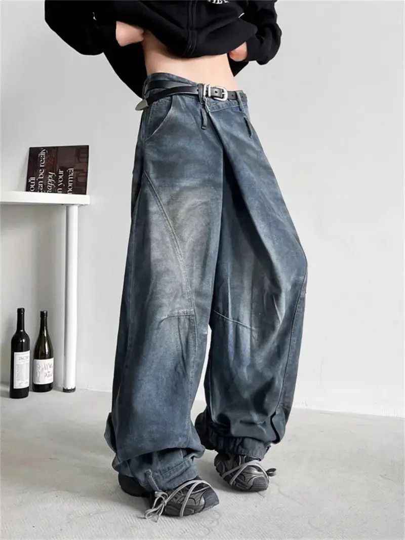 Japanese Brand Retro loose wide leg slightly flared jeans Size US 32 / EU 48 - 3 Thumbnail