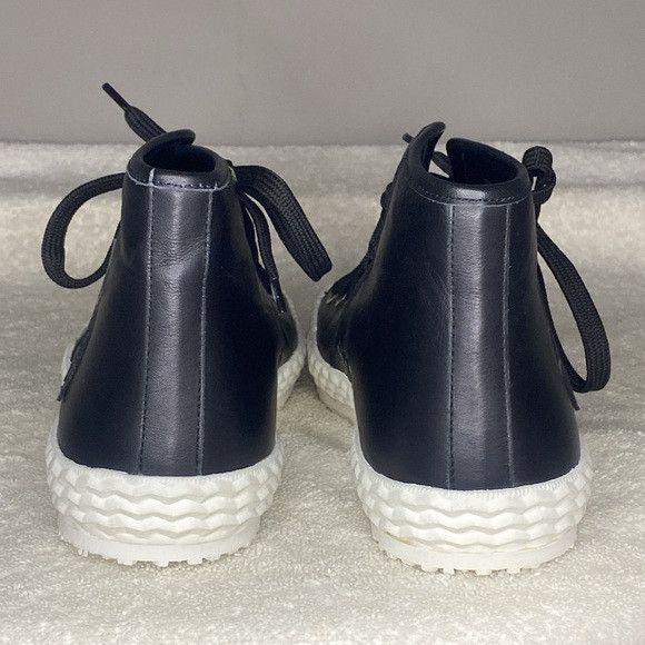 Jimmy Choo Jimmy Choo Black Leather High Top Sneakers (EUR 41 / US 8) Size US 8 / EU 41 - 4 Thumbnail