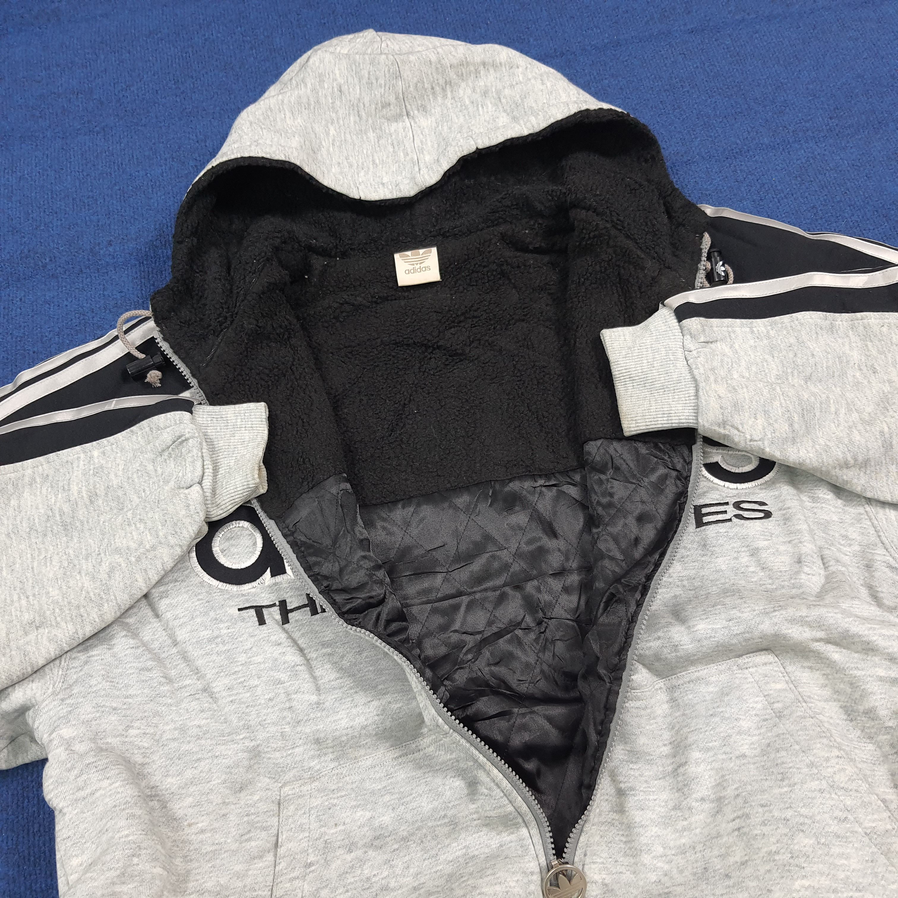 Adidas Vintage Rare 90s Adidas Big Logo Hoodie Adidas Zipper C282N9 Size US XL / EU 56 / 4 - 9 Thumbnail
