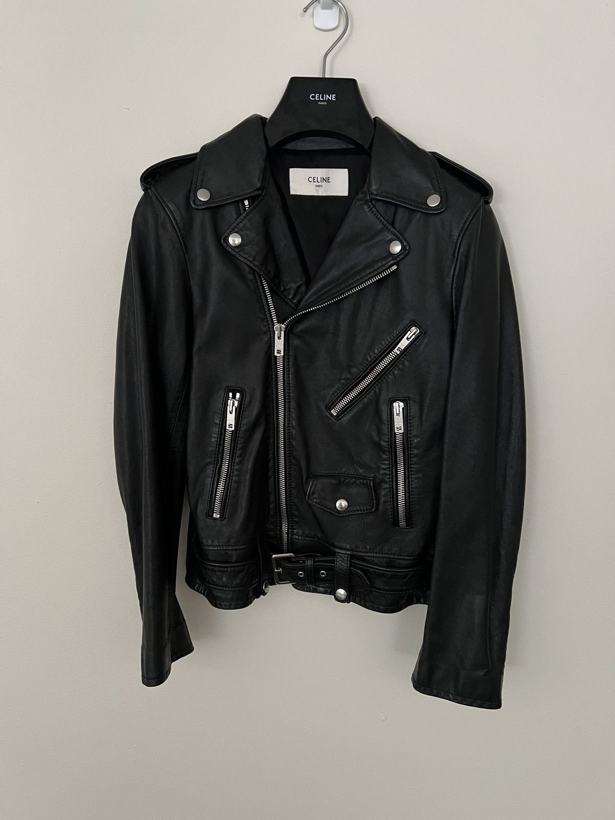 VIP【関税送料無料】希少 Celine Aviateur Brode Blouson Celine CELINE AVIATOR BLOUSON JACKET IN EMBOSSED LAMBSKIN