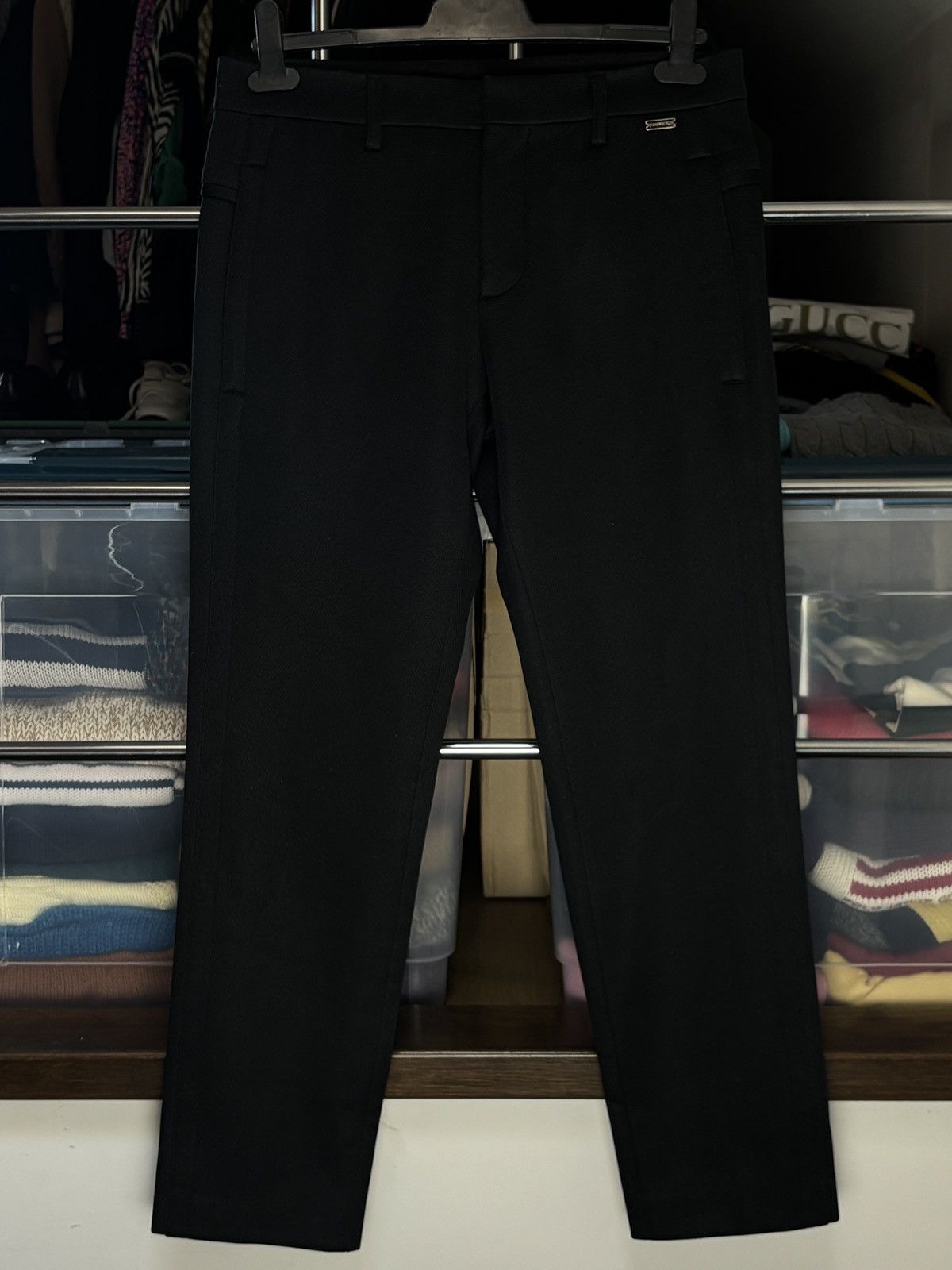 Dirk Bikkembergs Dirk Bikkembergs Wool Nylon Black Vintage Casual Chino Pants Size US 30 / EU 46 - 1 Thumbnail