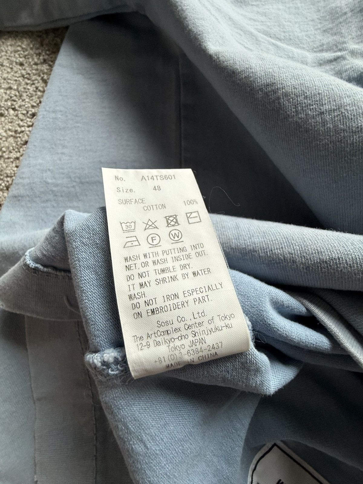 Maison MIHARA YASUHIRO Maison Mihara Yasuhiro blue amateur sewn distressed t shirt Size US M / EU 48-50 / 2 - 14 Thumbnail