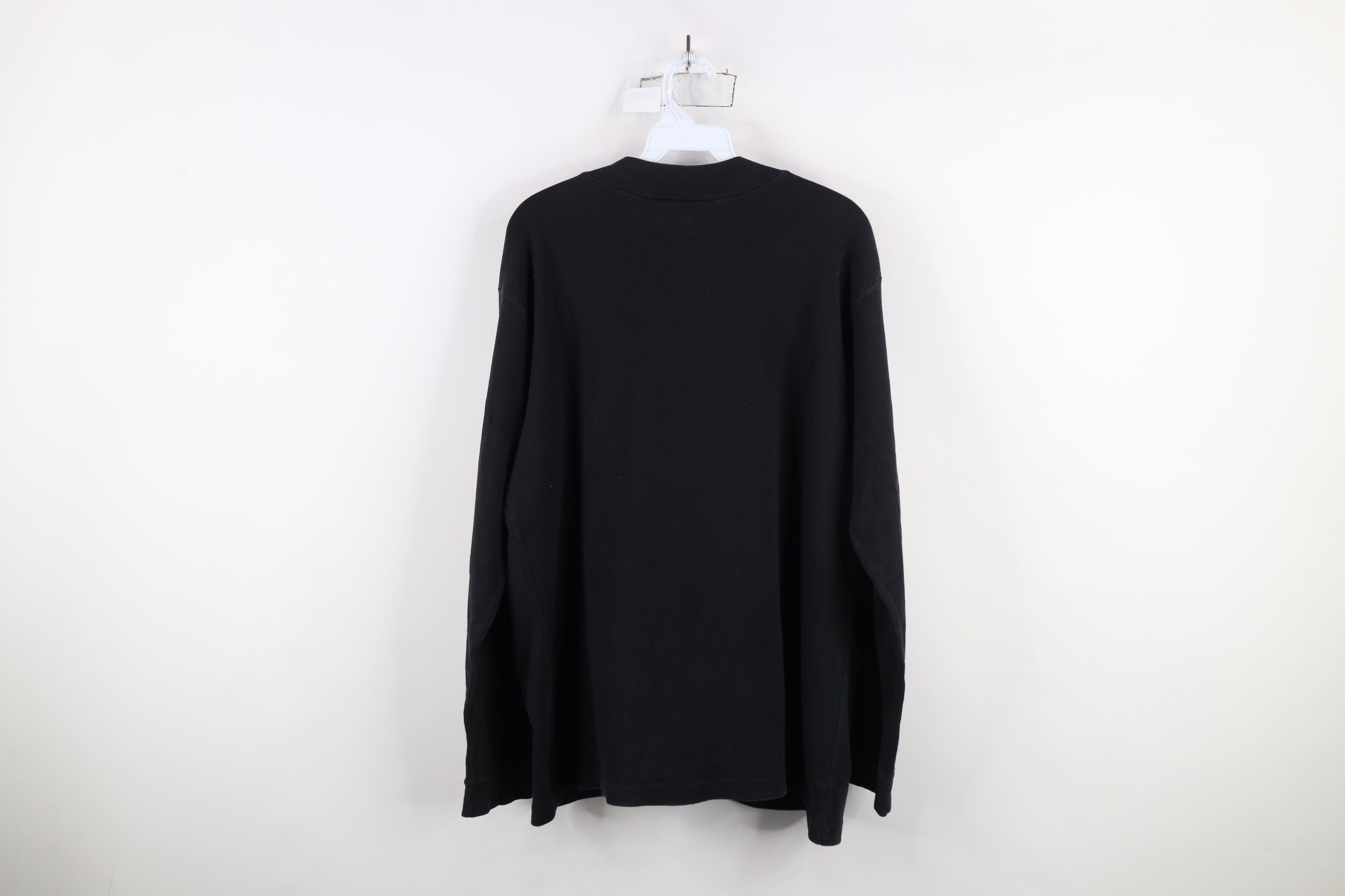 Vintage Vintage 90s Streetwear Mock Neck Long Sleeve T-Shirt Black Size XL / US 12-14 / IT 48-50 - 9 Thumbnail