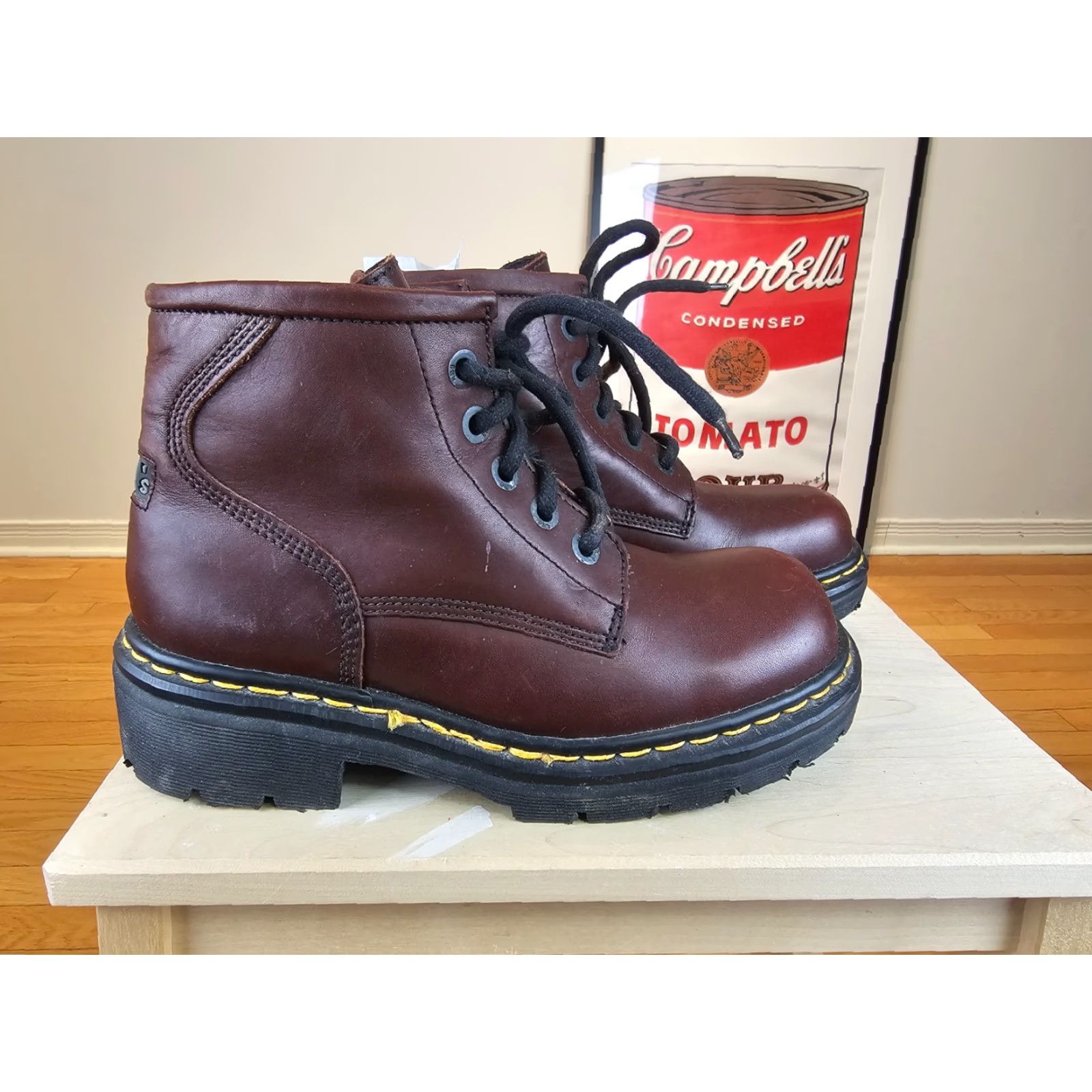 Dr. Martens VINTAGE Dr. Martens 9013 Leather Boots SZ 6 Made in England Women Boots Brown Leather 9013 Size US 6 / IT 36 - 5 Thumbnail