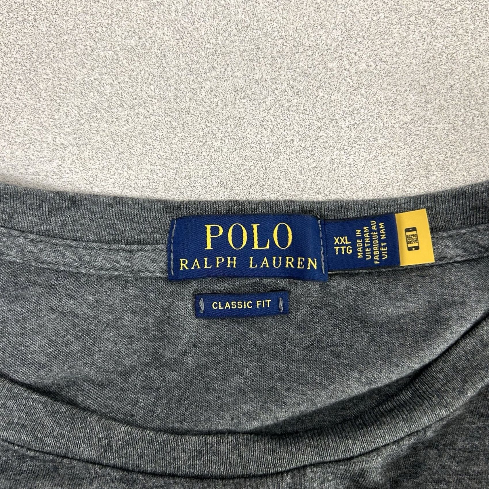 Polo Ralph Lauren Polo Ralph Lauren Shirt Mens 2XL Gray Big Varsity Long Sleeve Crewneck Size US XXL / EU 58 / 5 - 3 Thumbnail