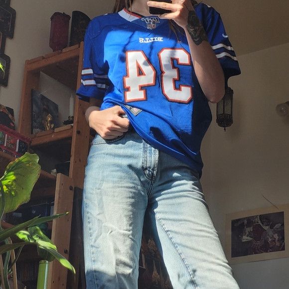 Nike NFL On Field Bills Thomas Blue football Jersey - L Size L / US 10 / IT 46 - 7 Thumbnail