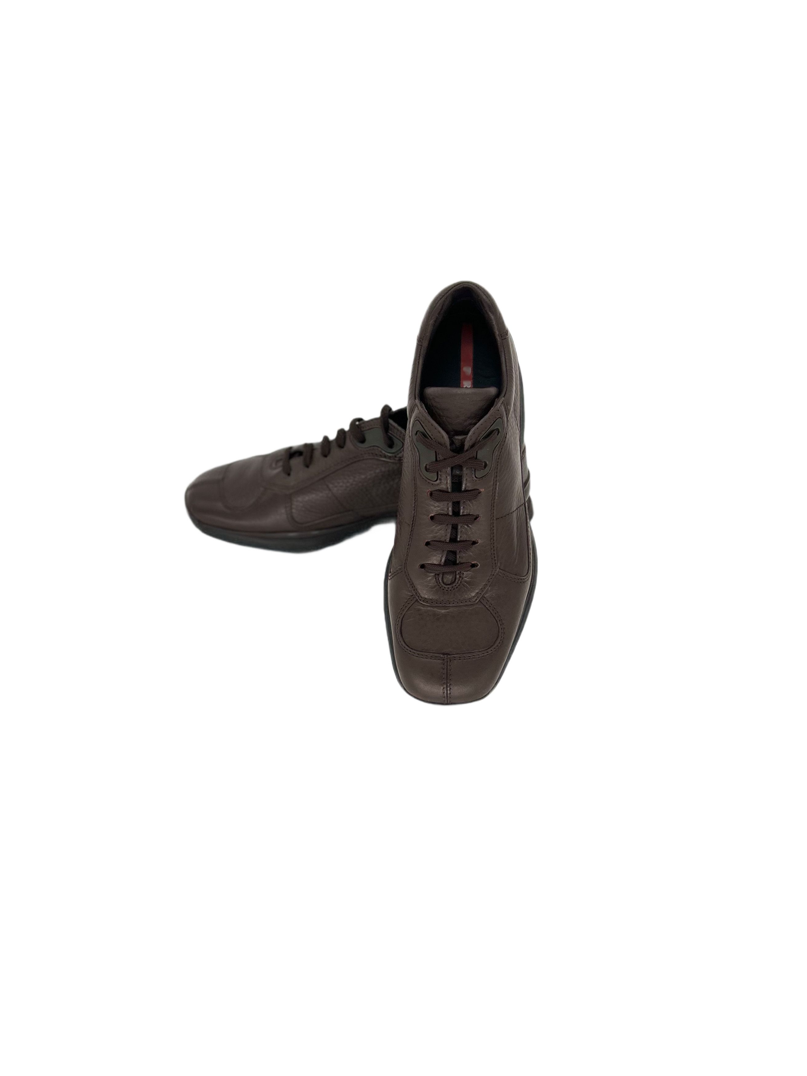 Prada Prada Linea Rossa Brown Hybrid Trainer / Shoe Size US 6 / EU 39 - 4 Thumbnail