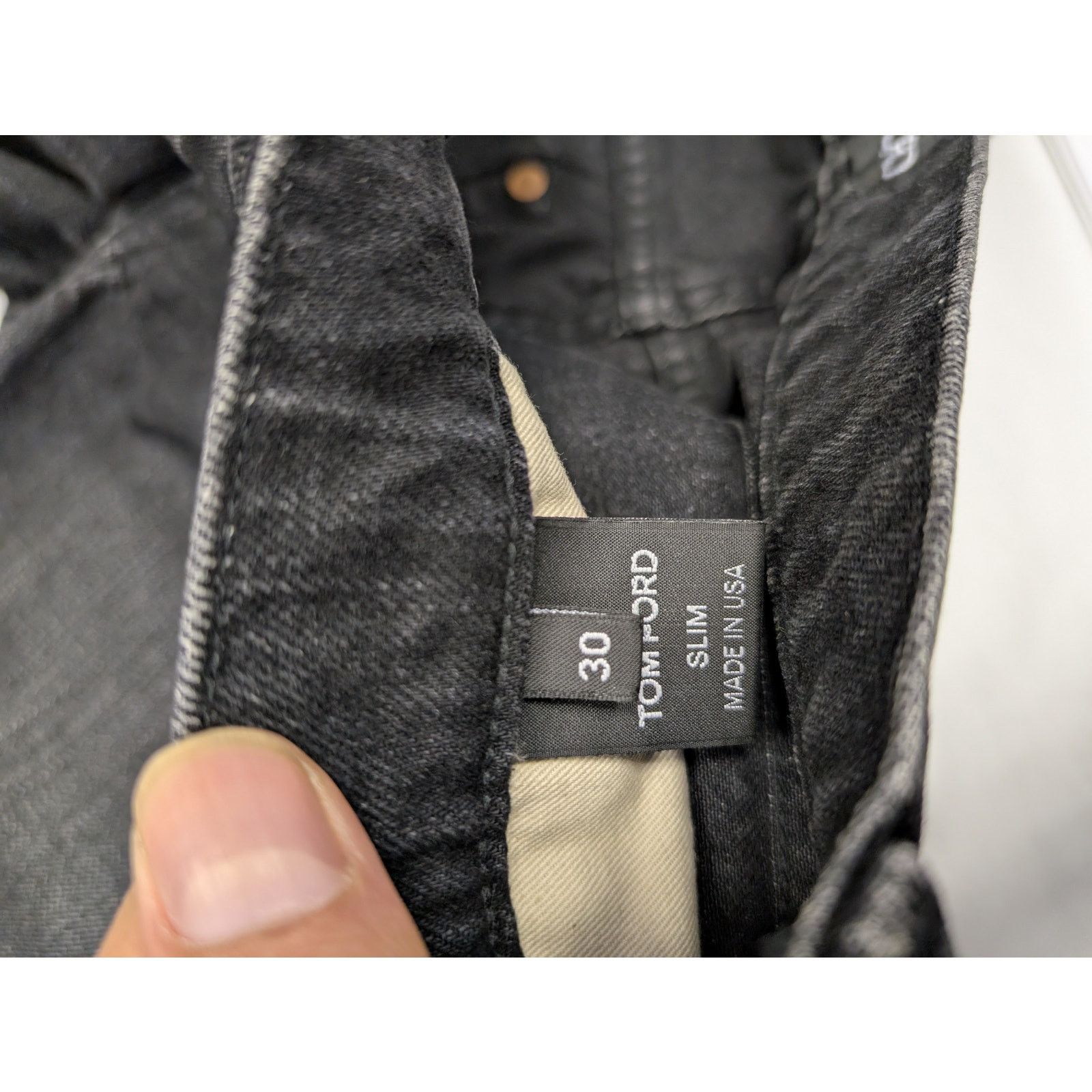 Tom Ford o1rshd1 Slim Denim Jeans in Black Size US 30 / EU 46 - 15 Thumbnail