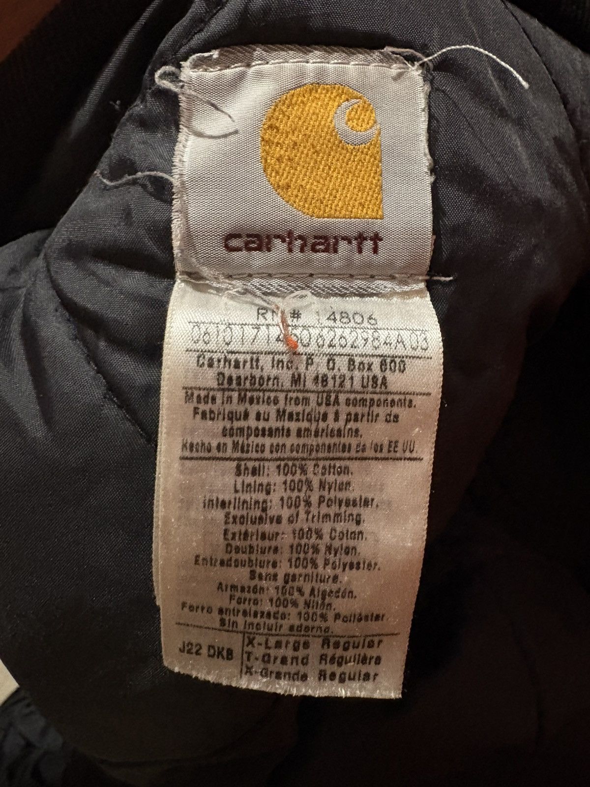 Carhartt × Vintage Carhartt J22 DKB Size US XL / EU 56 / 4 - 2 Thumbnail