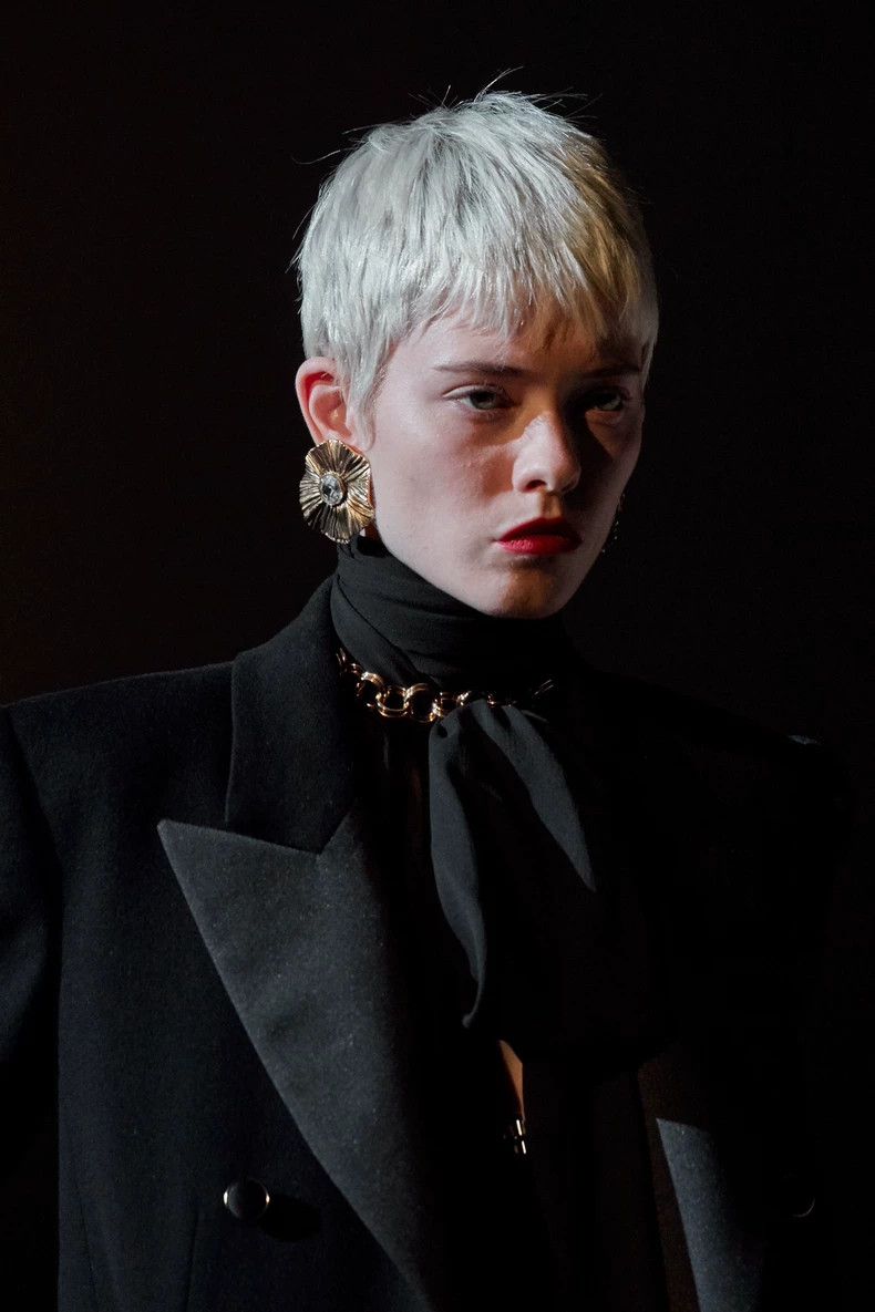 Saint Laurent Paris Saint Laurent Paris Fall/Winter 20 Satin Gun Neck Double B Size XS / US 0-2 / IT 36-38 - 9 Thumbnail