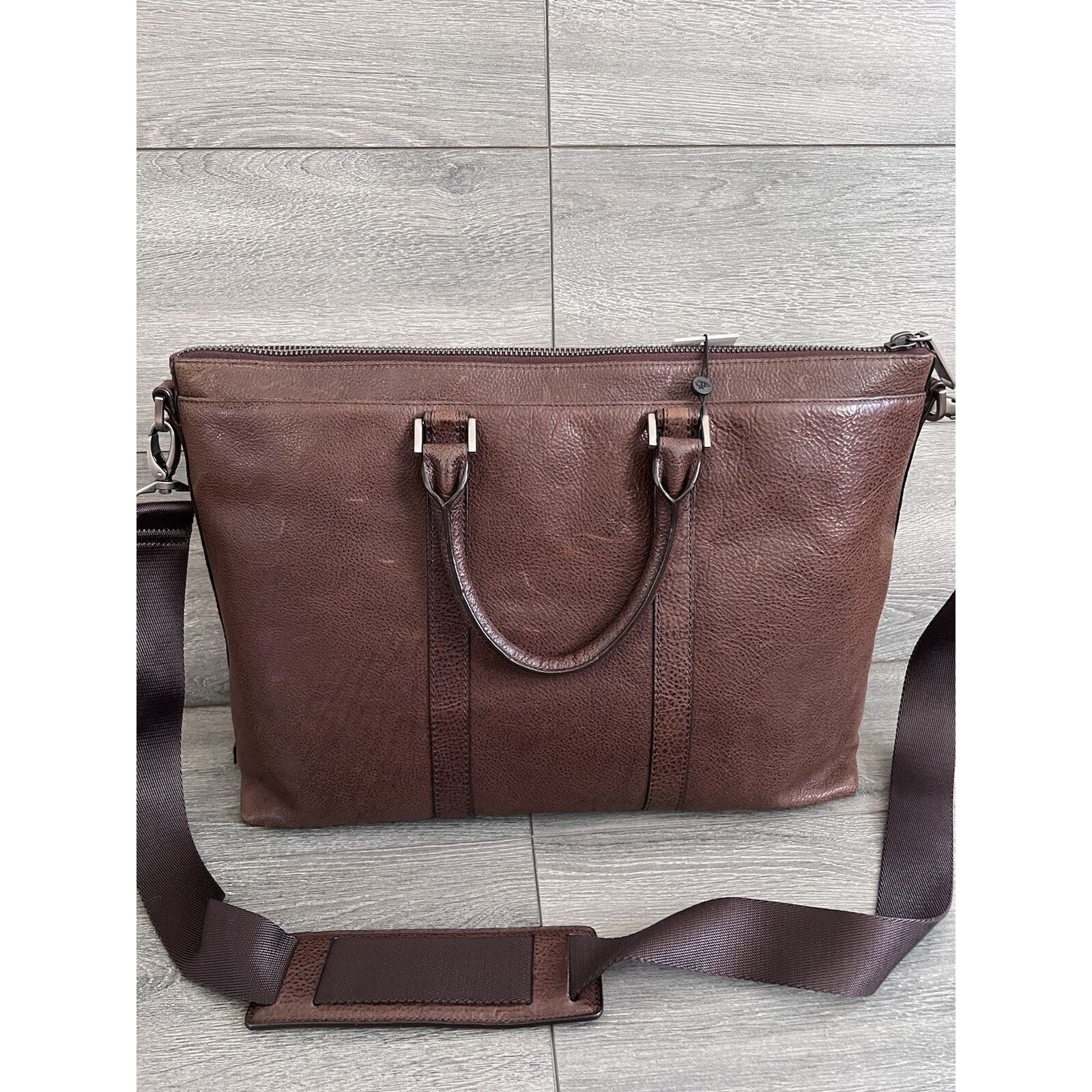 BRAHMIN Brahmin Beckett genuine leather men laptop bag B000514 Size 40 - 7 Thumbnail