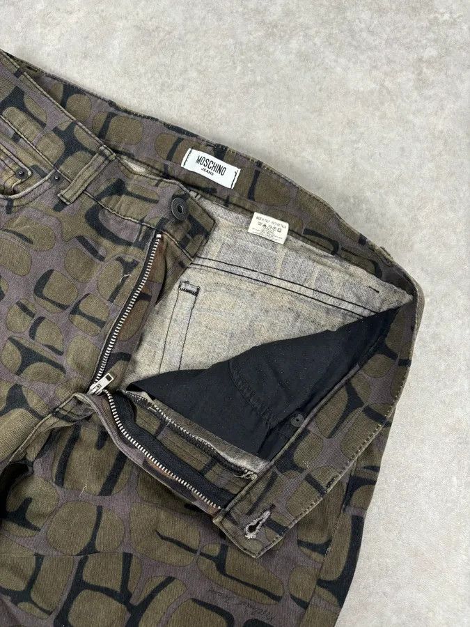 Moschino Moschino Khaki Cotton Abstract World Denim Jeans Size US 32 / EU 48 - 9 Thumbnail