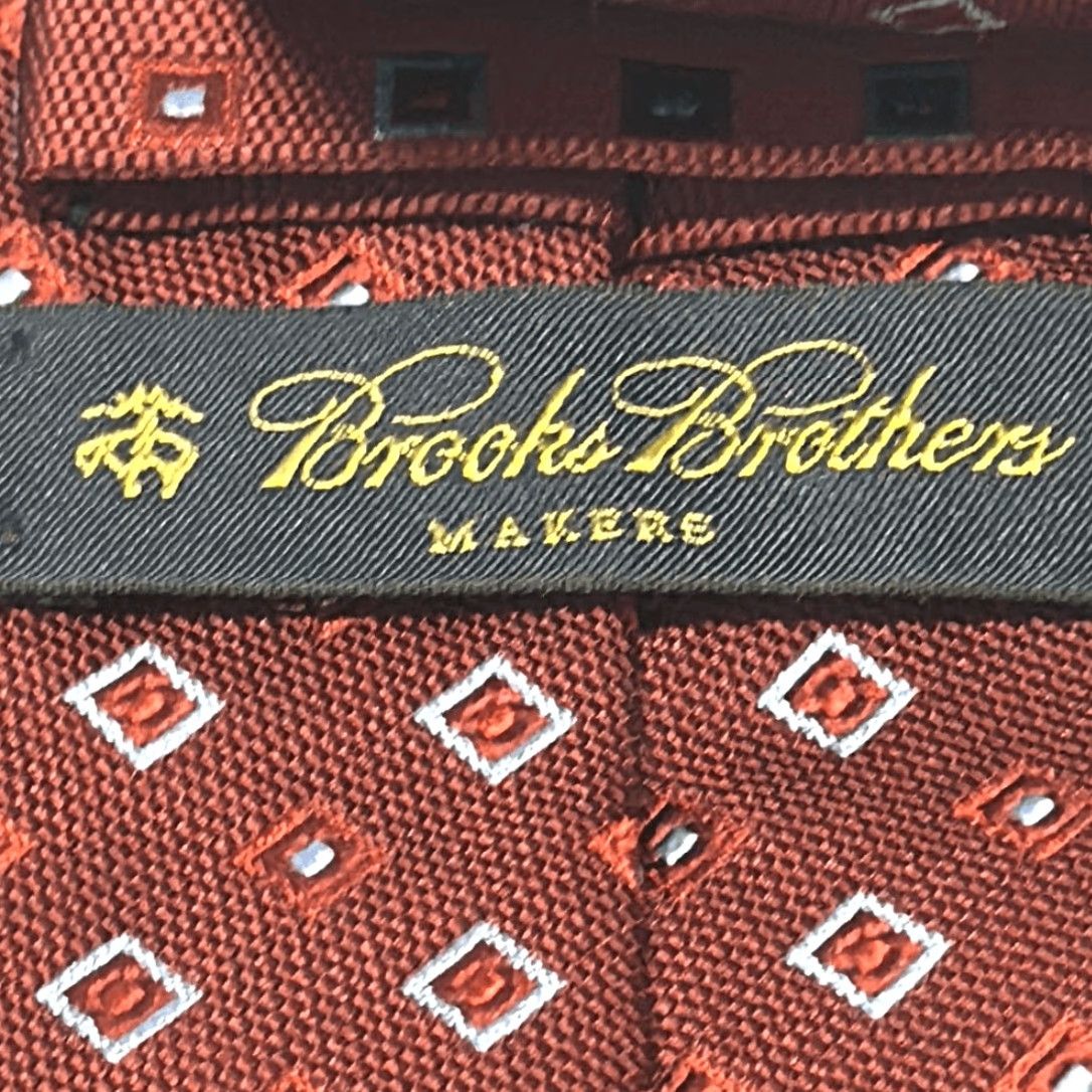 Brooks Brothers Brooks Brothers Makers Pure Silk tie Woven in Italy Made in USA necktie Red Multicolor 59 W 4” Men Tie One Size Size ONE SIZE - 5 Thumbnail
