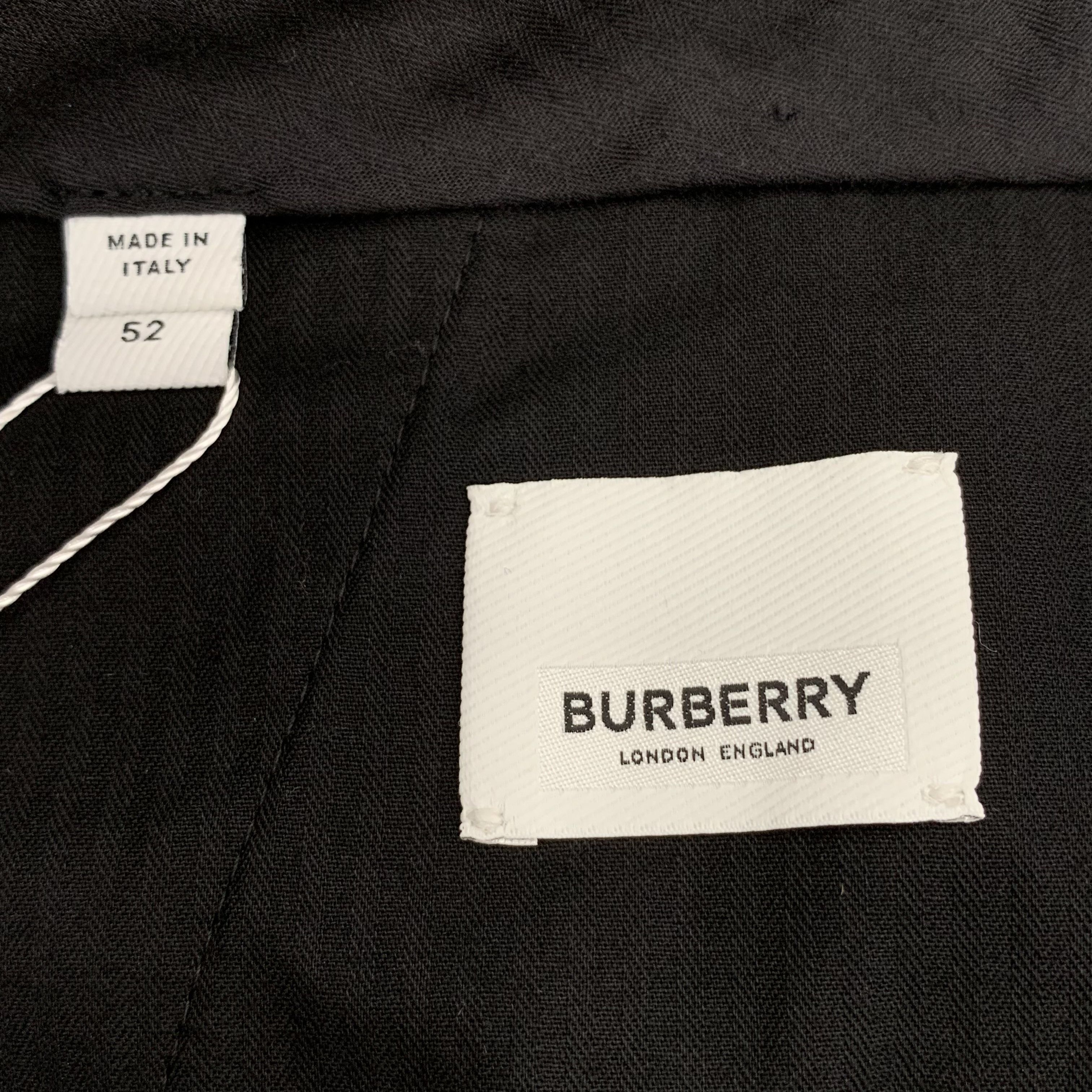 Burberry Burberry Navy Striped Wool Trousers (Size L) Size US 36 / EU 52 - 2 Thumbnail
