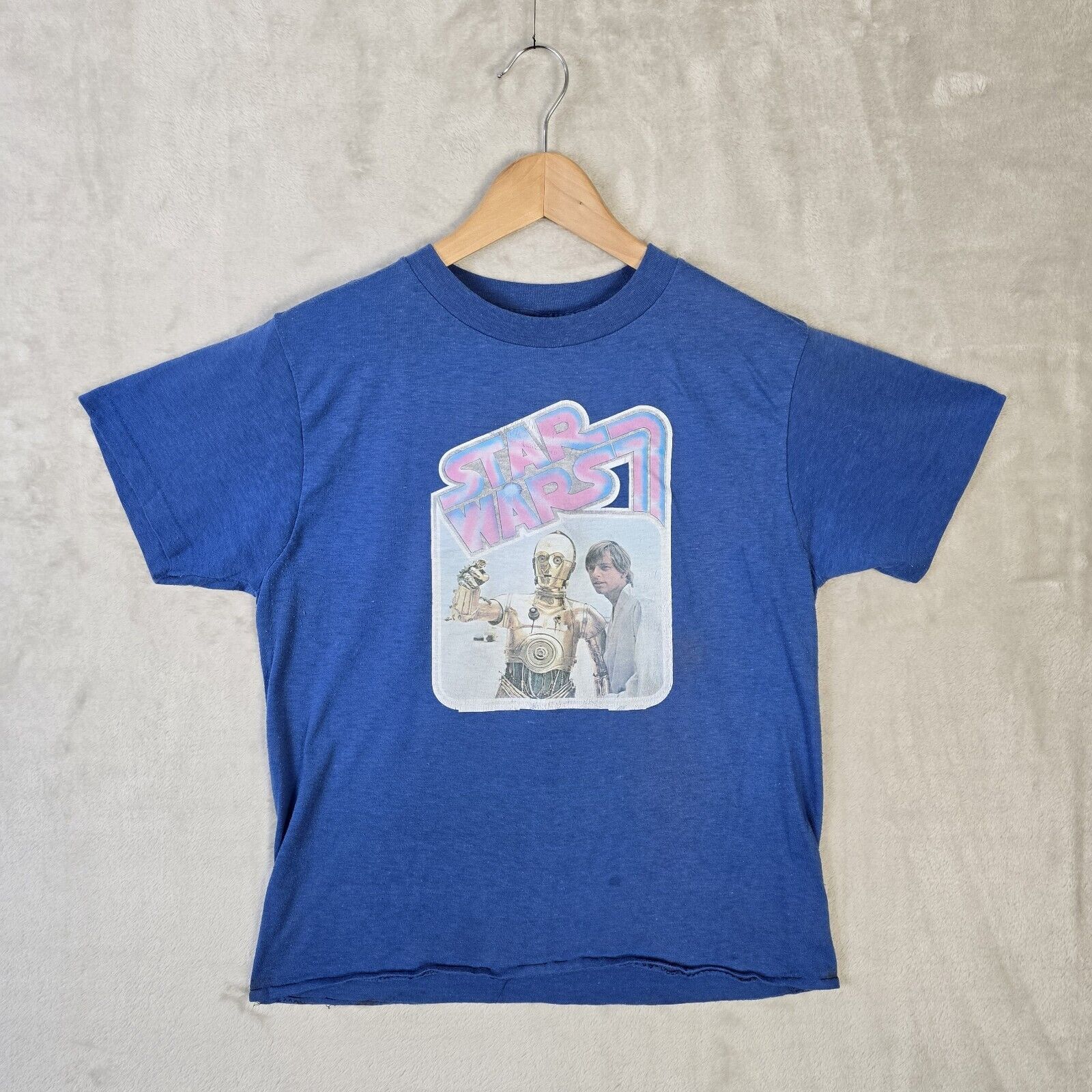 Vintage Vintage 1977 Star Wars Movie Cropped Shirt Medium Size US M / EU 48-50 / 2 - 2 Thumbnail